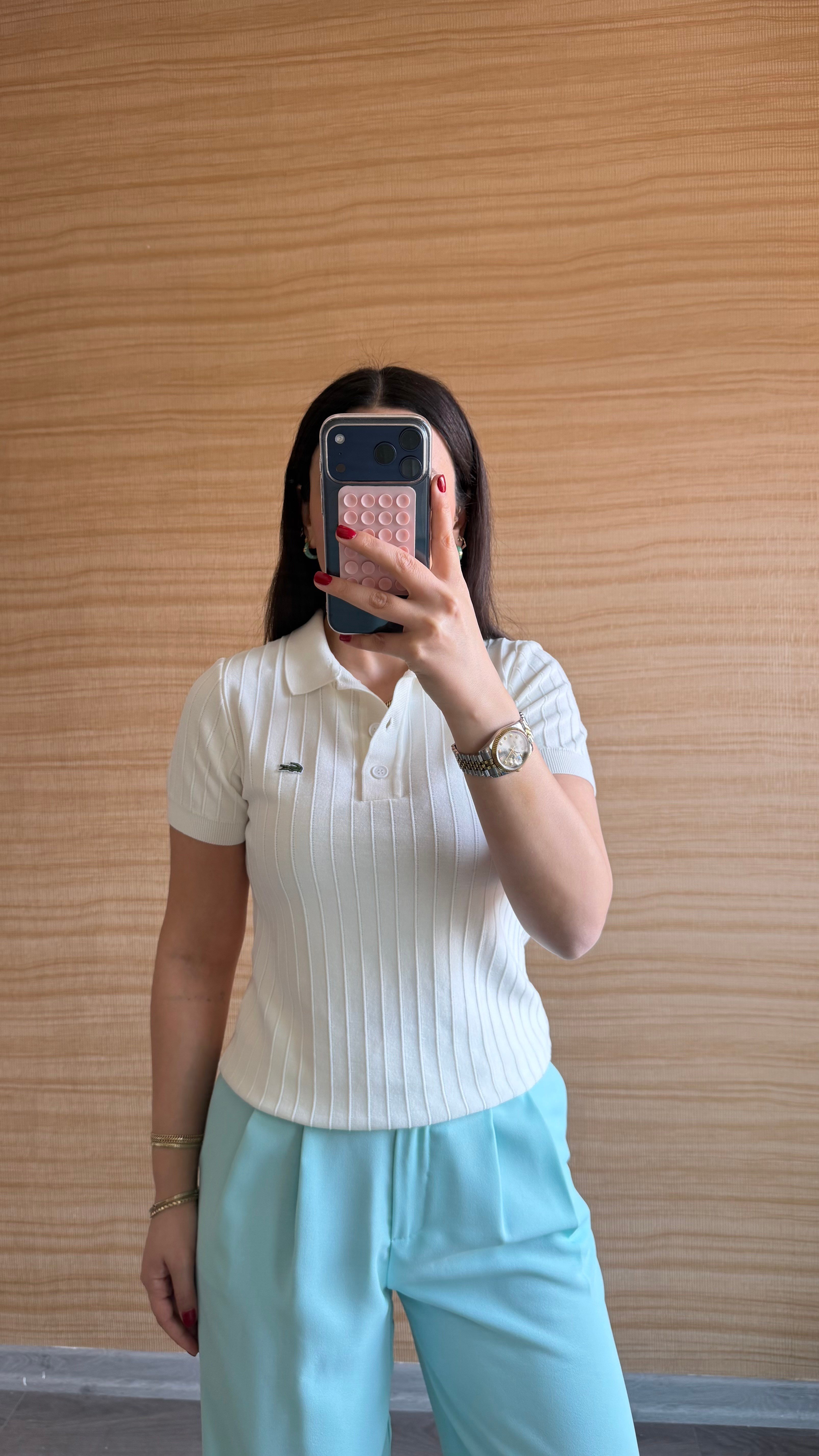EKRU POLO YAKA TRİKO