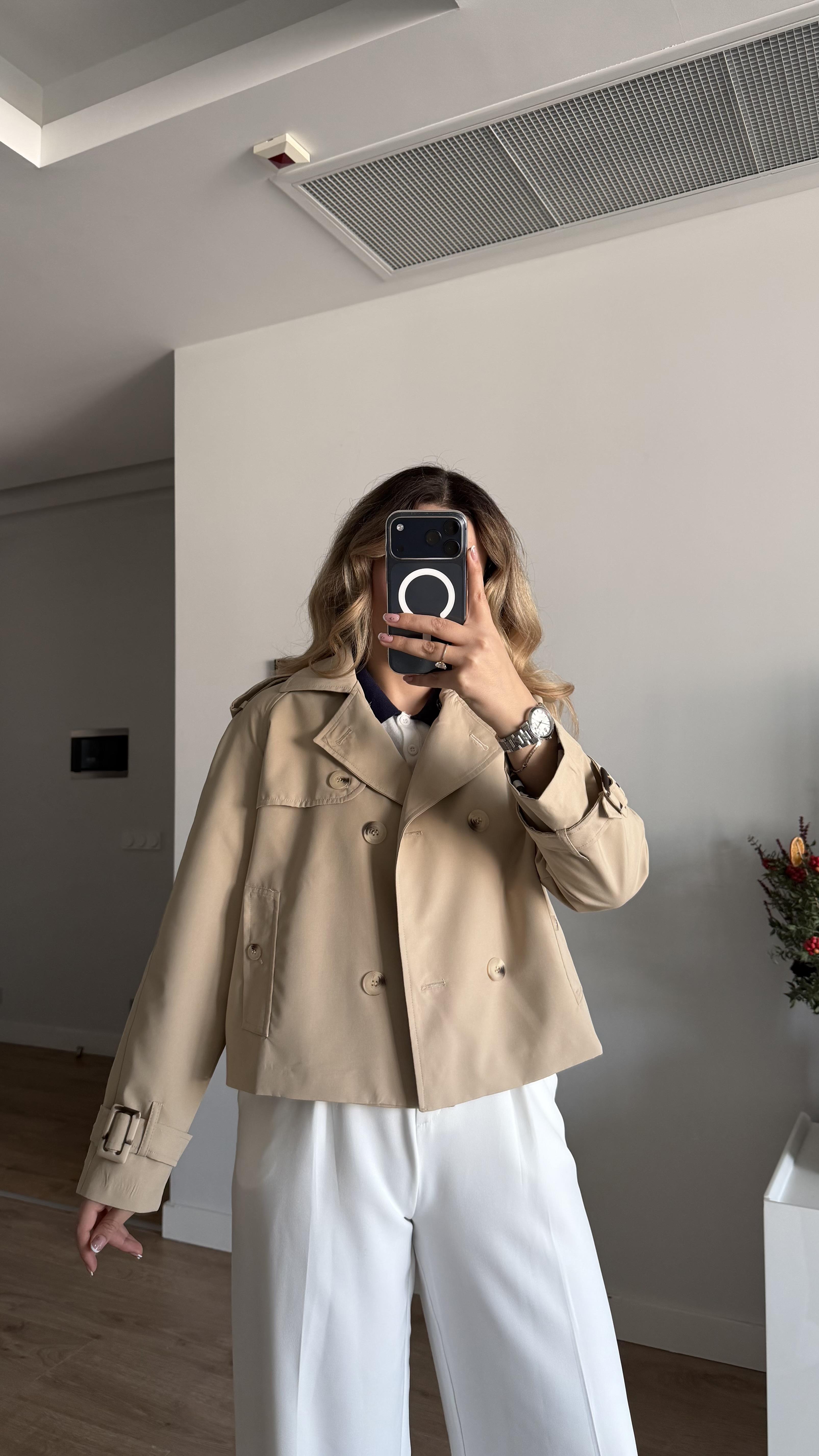 İTHAL BEJ MEVSİMLİK TRENÇKOT