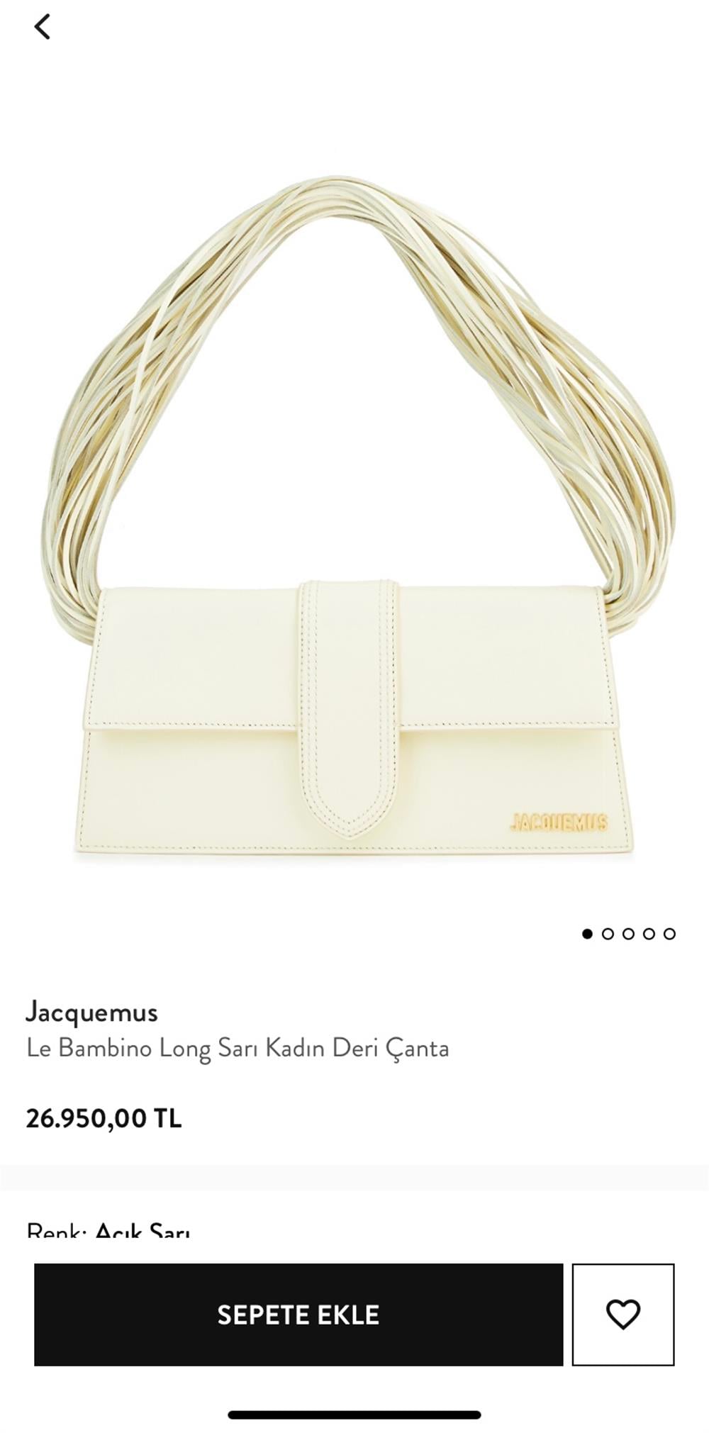 JQ AÇIK SARI ÇANTA