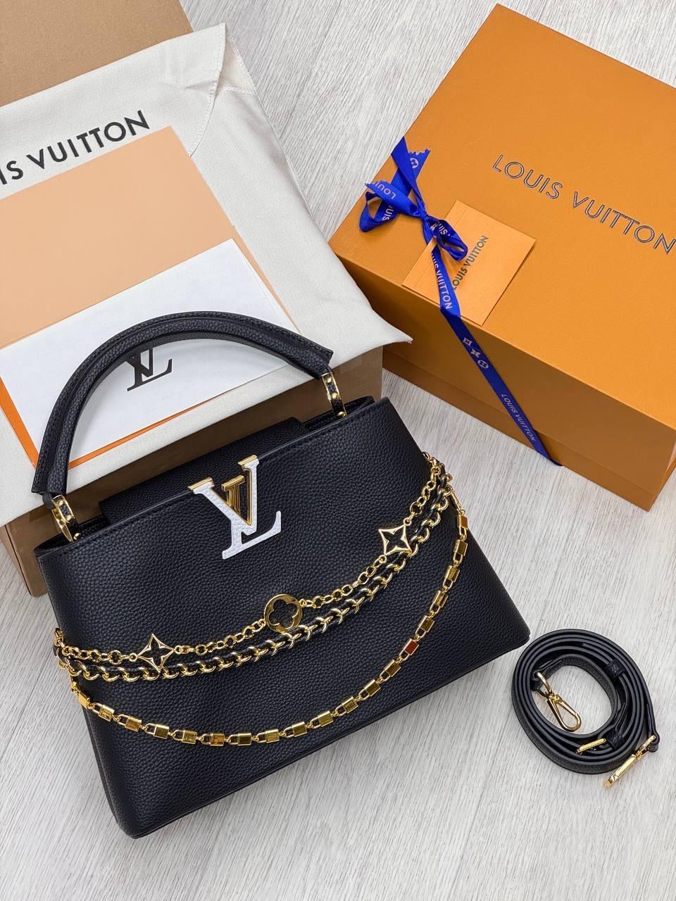 LV SİYAH DERİ ÇANTA