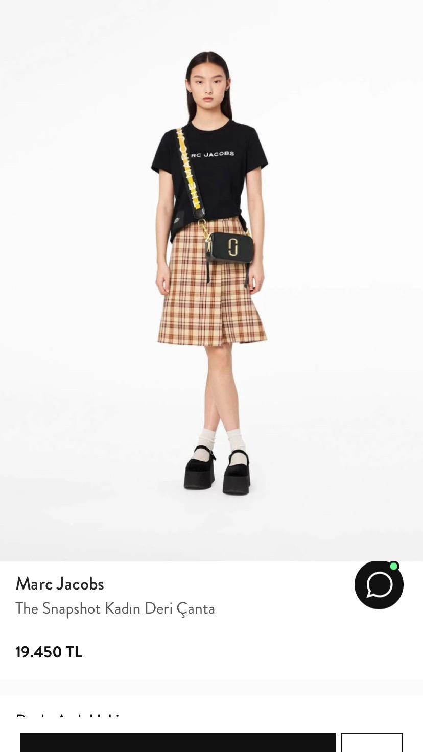 Marc Jacobs Logo Strap Snapshot New Black Multi