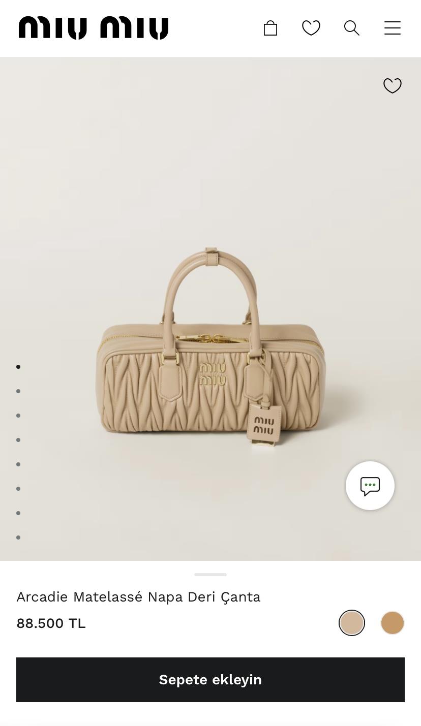 MİU ARCADİE NAPA DERİ ÇANTA