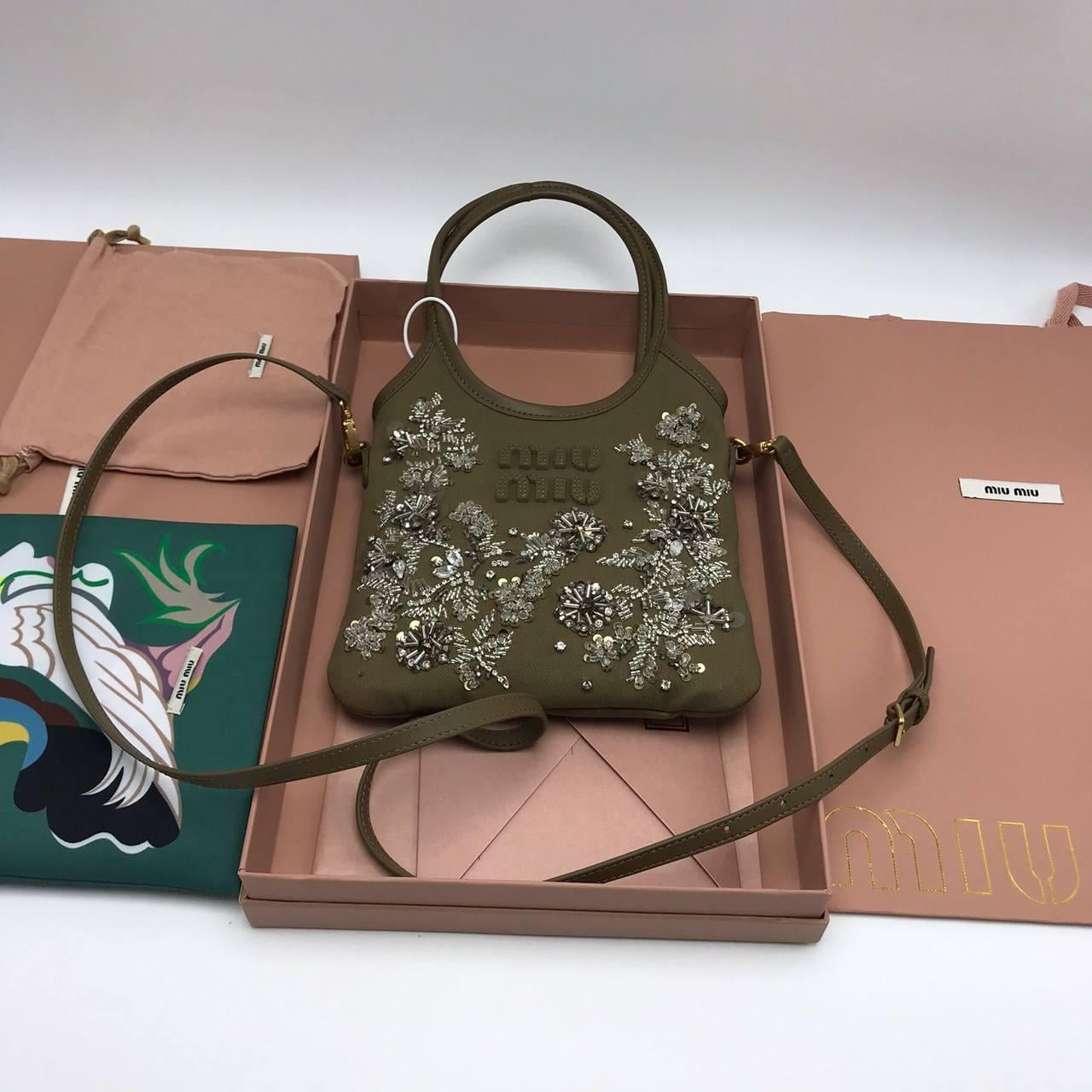 MİU HAKİ PREMİUM BONCUK ÇANTA