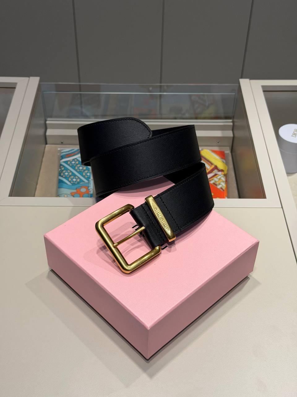 MİU İTHAL SİYAH DERİ KEMER