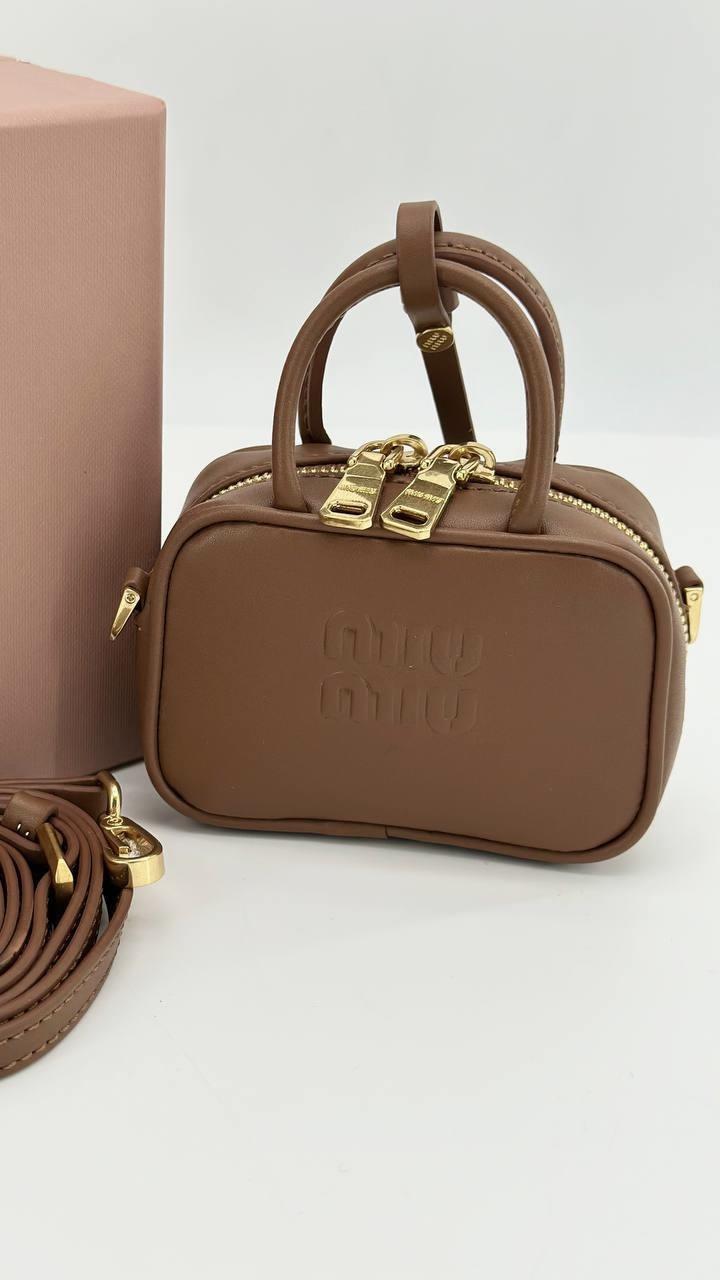 MİU KAHVE DERİ ÇANTA