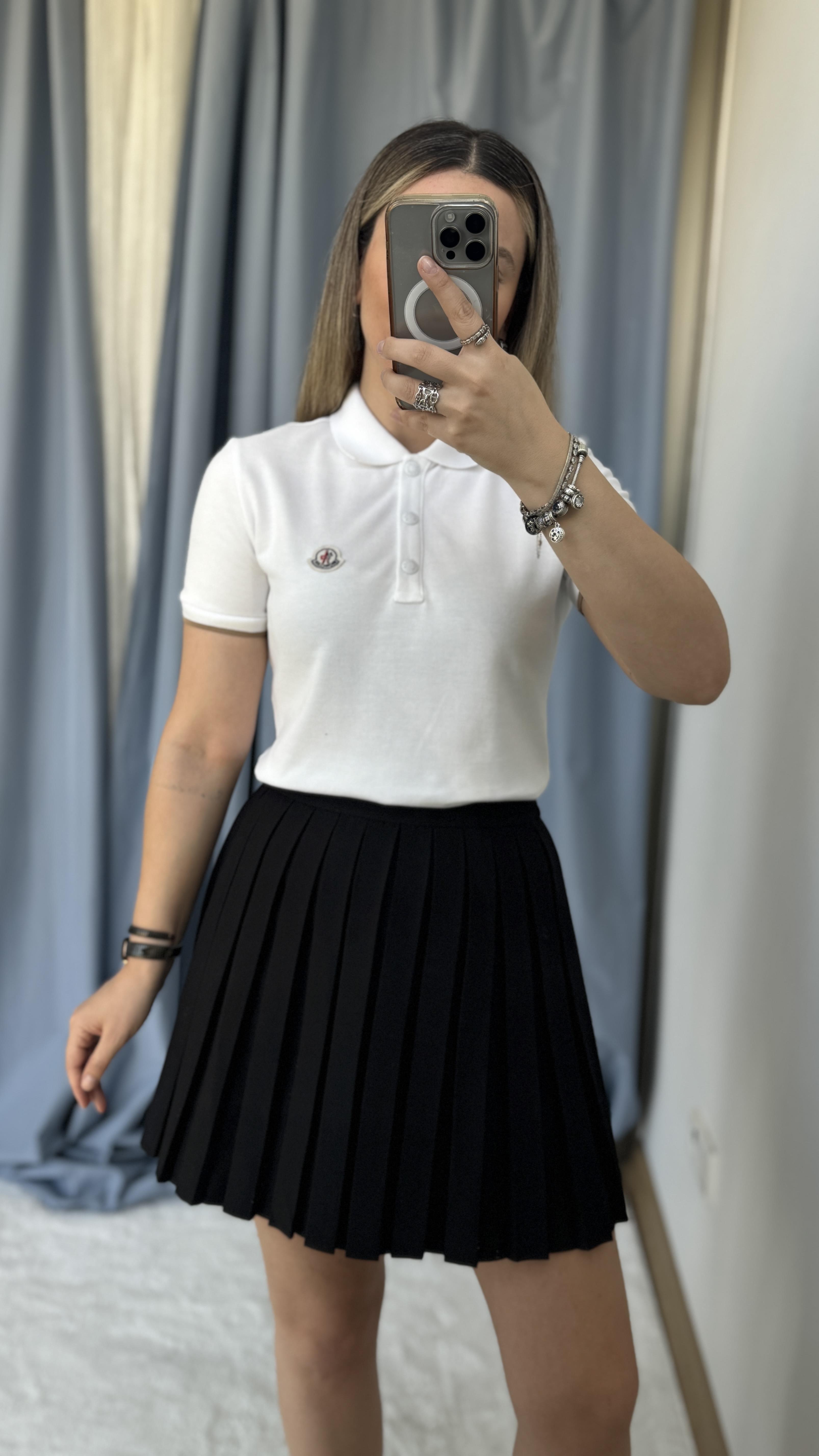 MNCLER İTHAL BEYAZ POLO