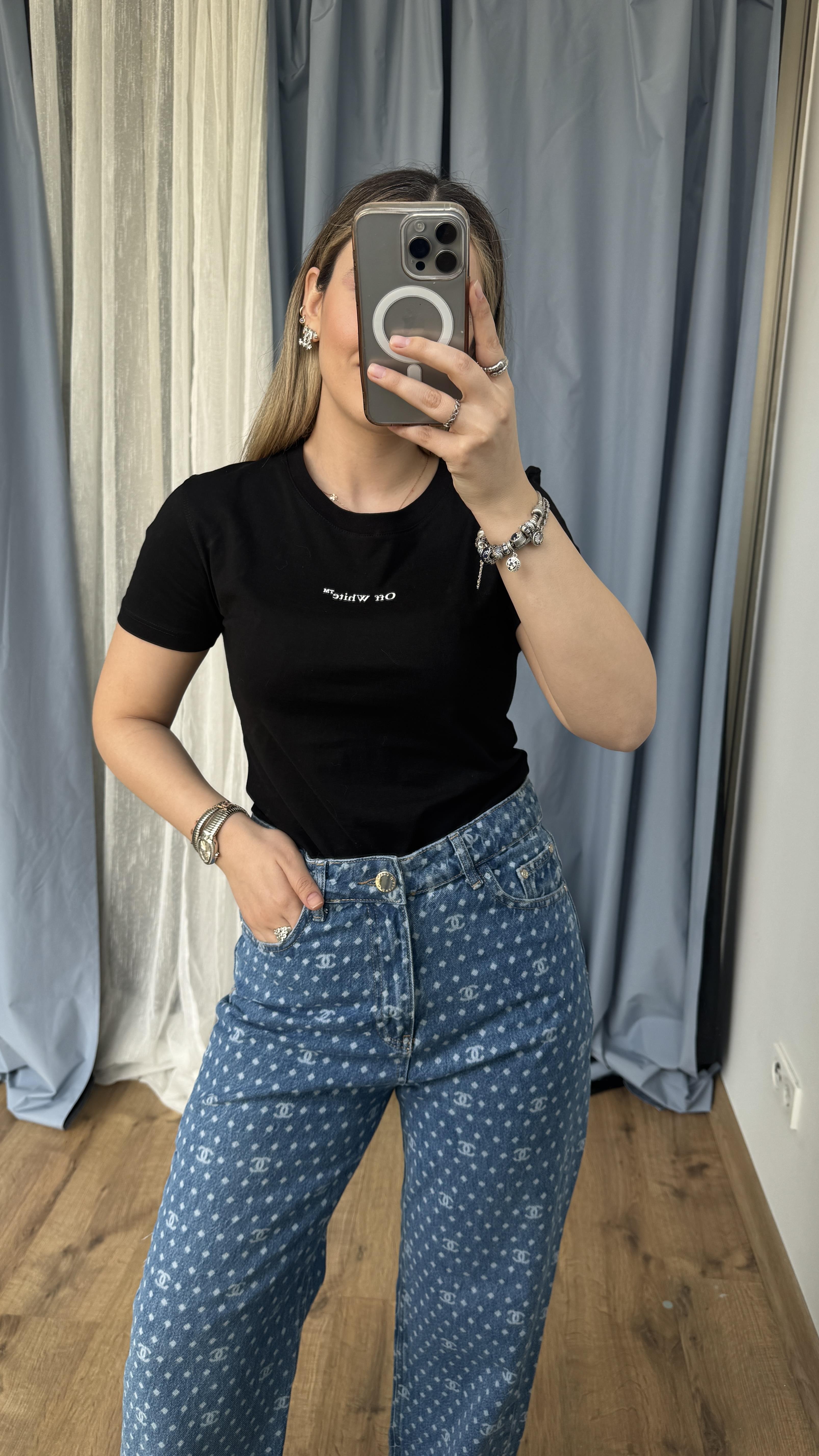 OFF W İTHAL SİYAH T SHİRT