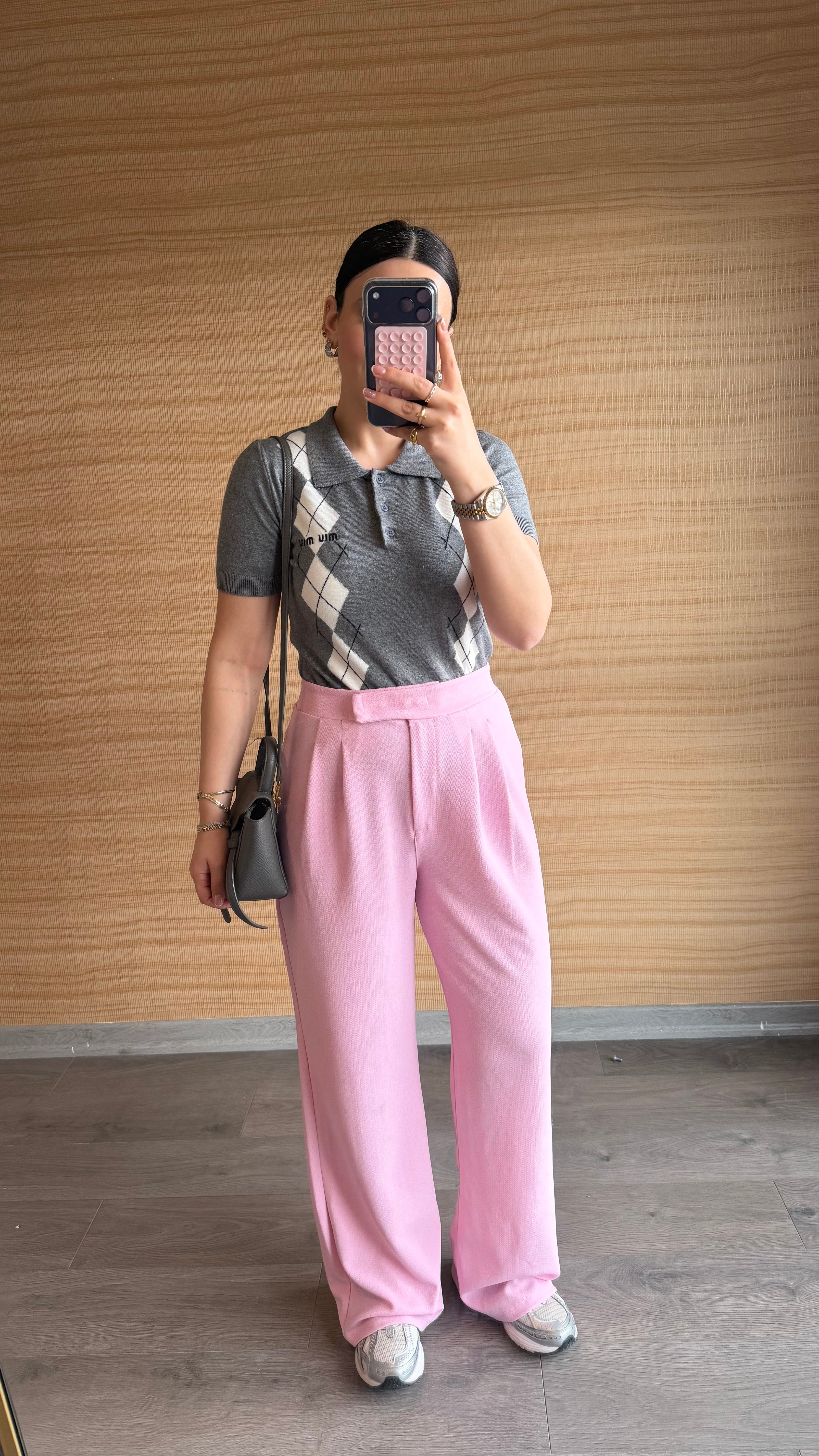 PEMBE PALAZZO PANTOLON