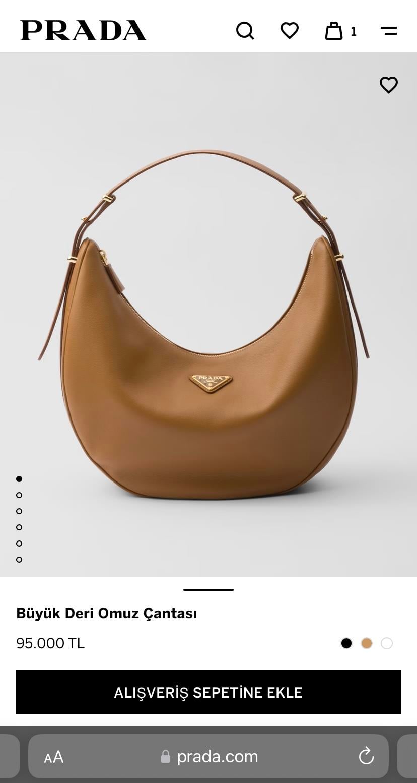 PRDA KAHVE DERİ ÇANTA