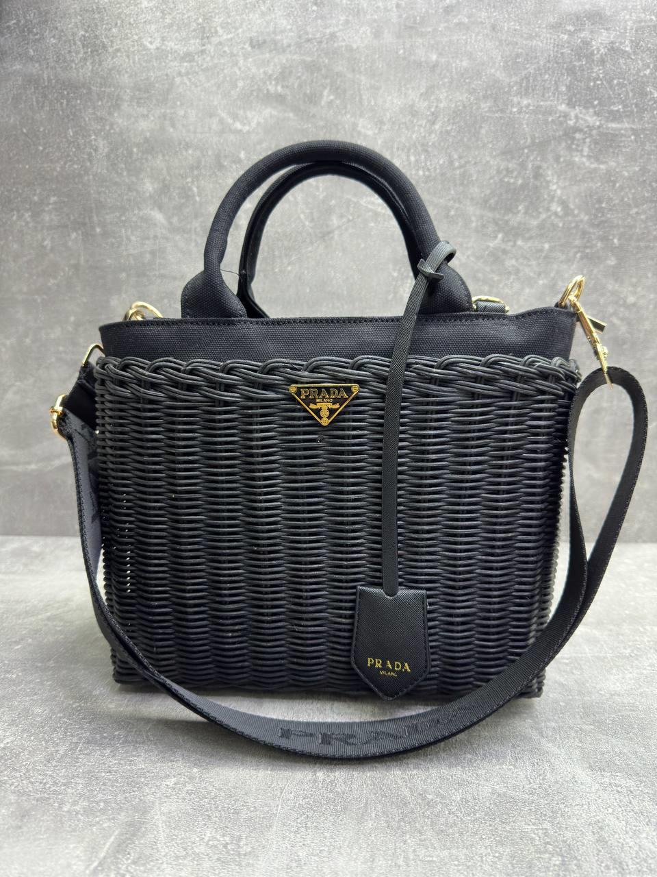 PRDA SİYAH HASIR ÇANTA