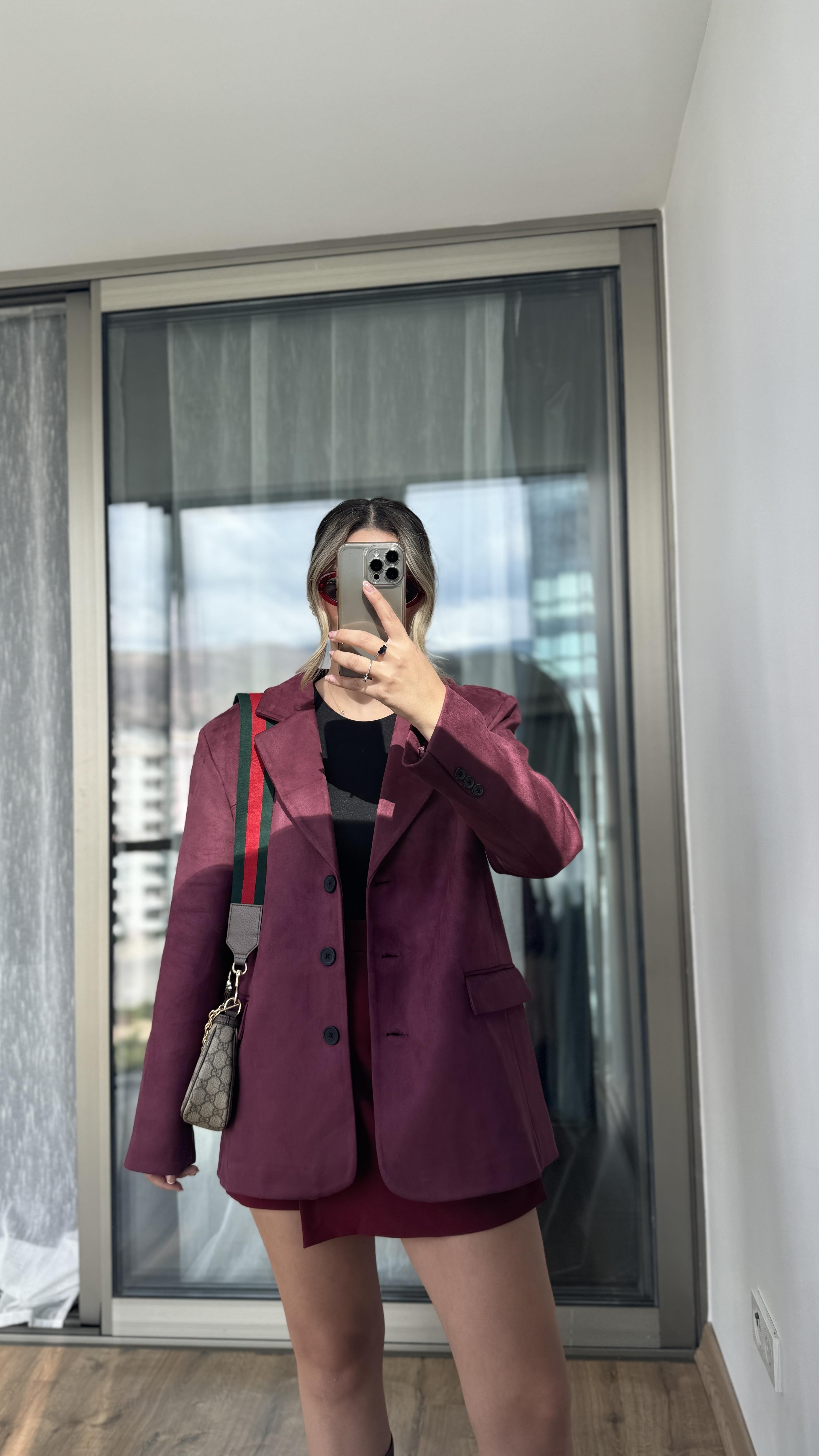 PREMİUM BORDO SÜET CEKET