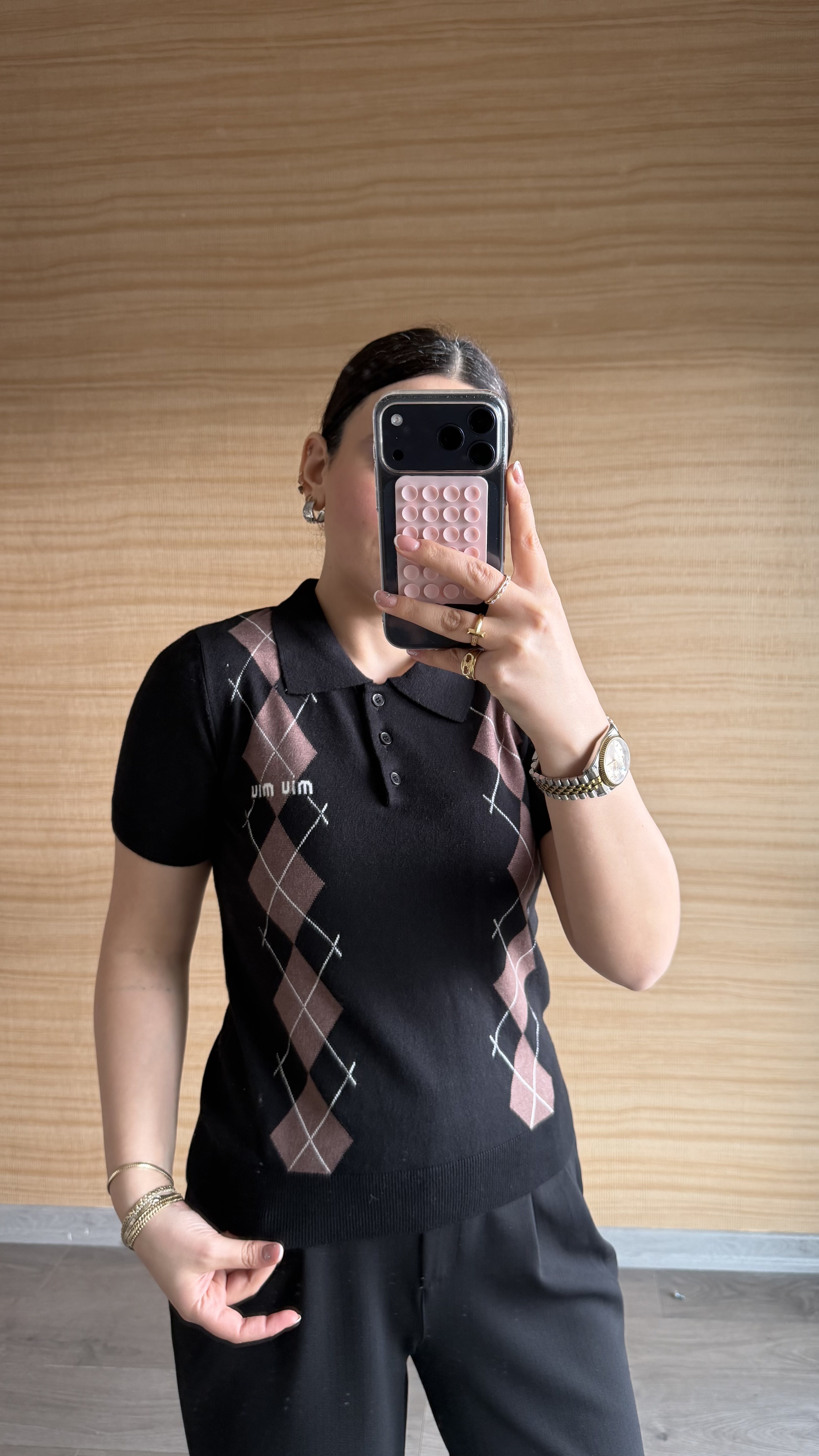 SİYAH İTHAL BAKLAVA TRİKO