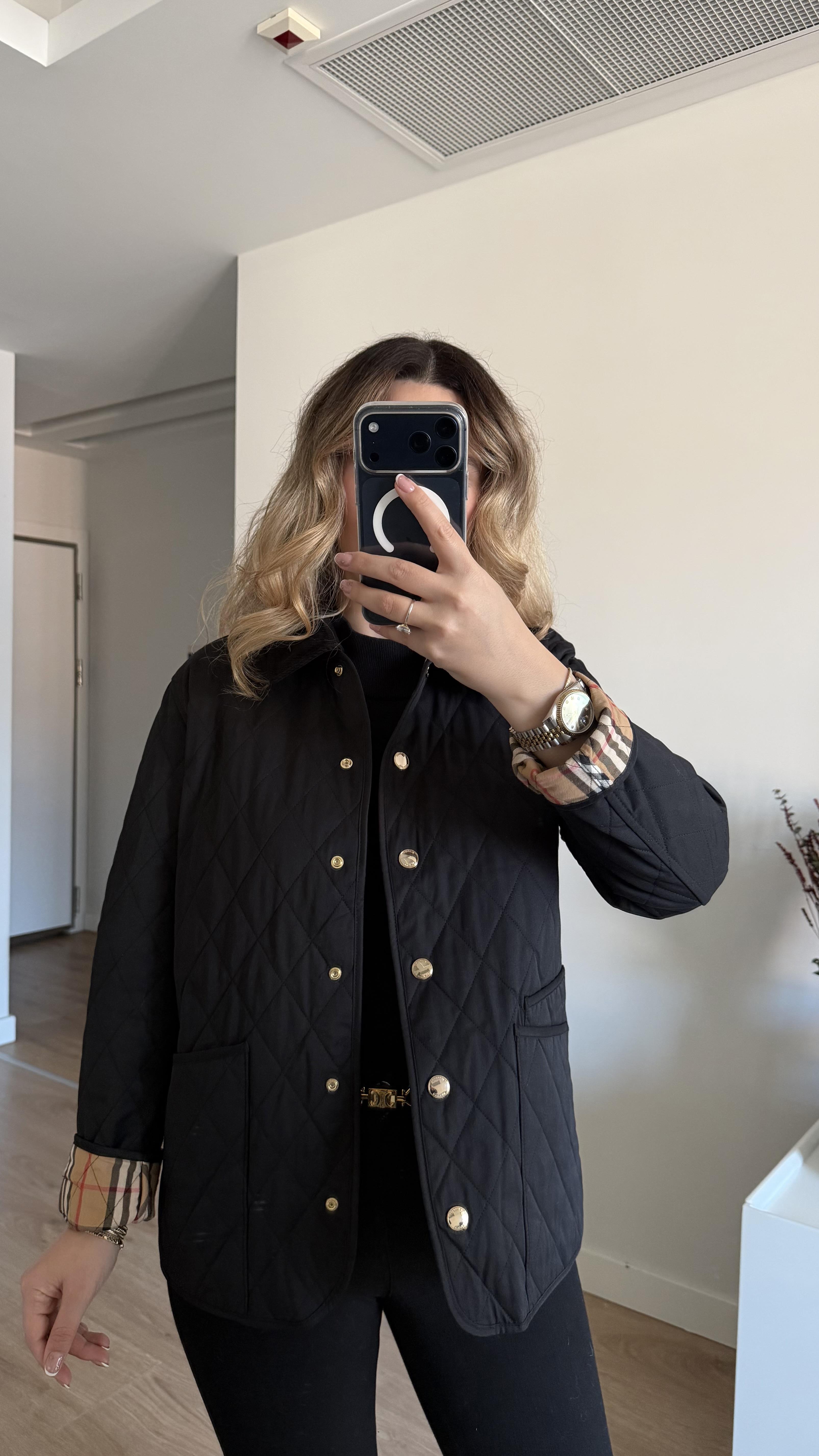 SİYAH İTHAL KAPİTONE MONT