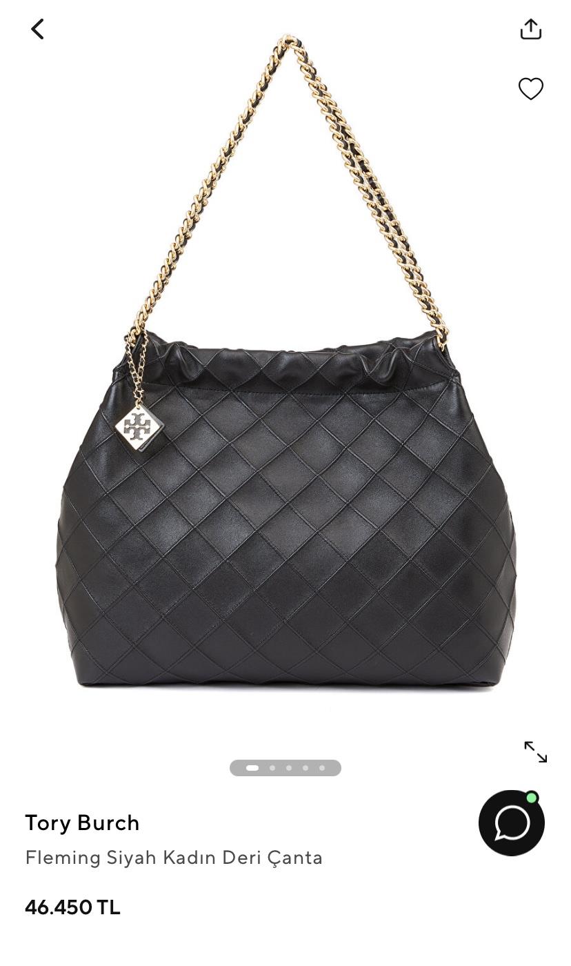 TORY B SİYAH DERİ ÇANTA