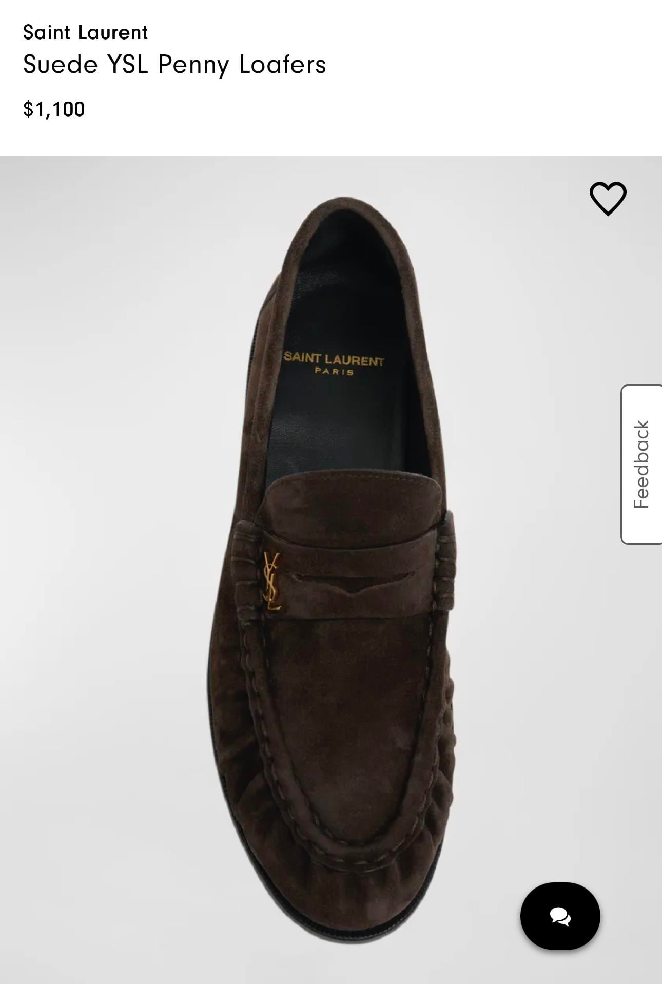 YSL KAHVE SÜET LOAFER