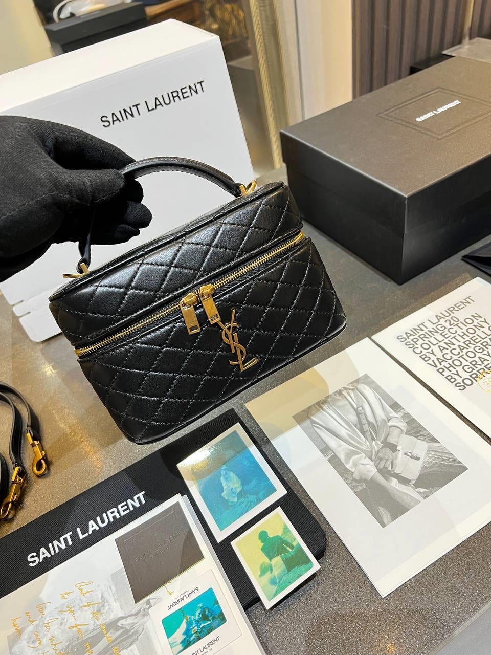 YSL SİYAH MİNİ ÇANTA