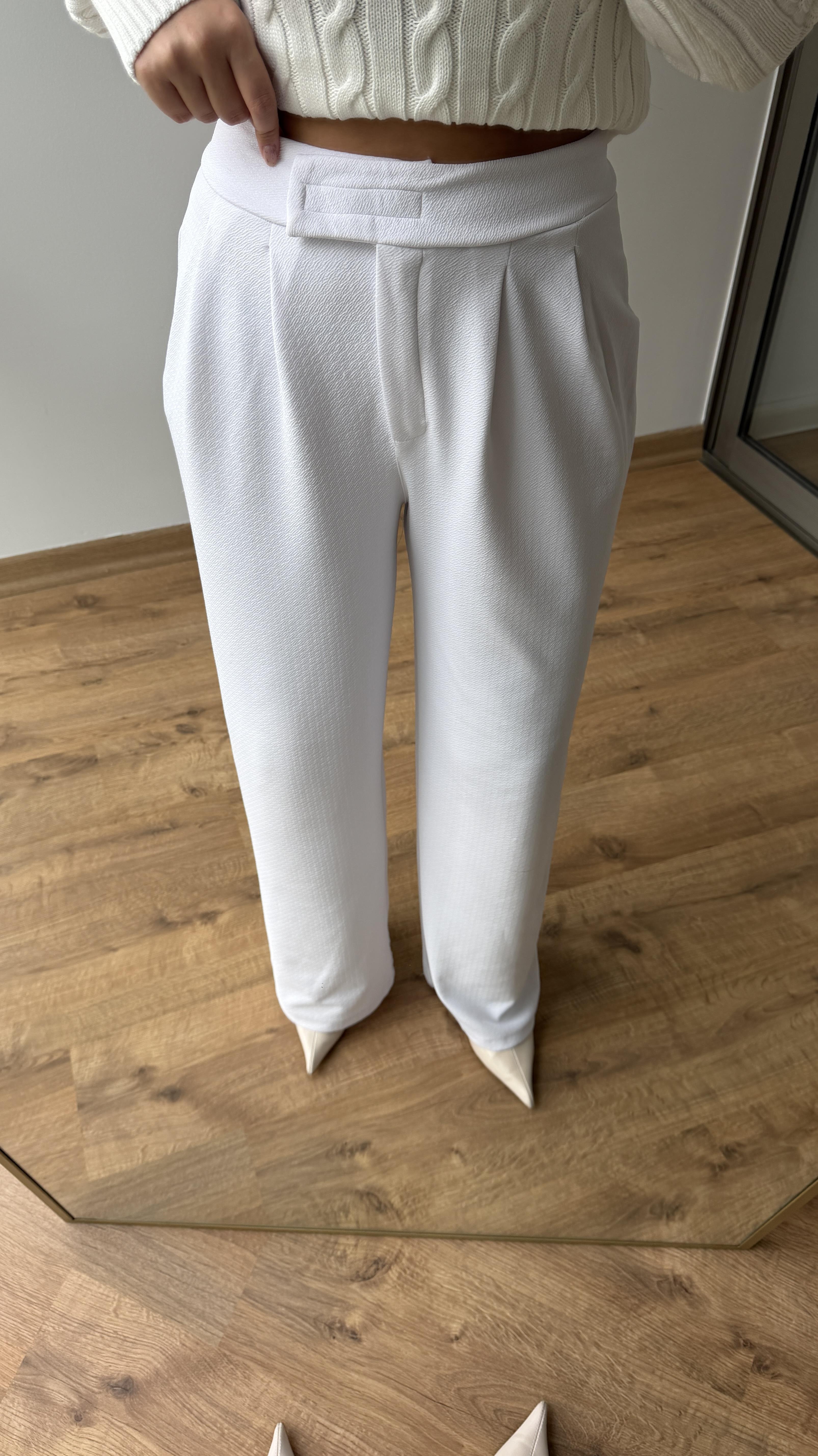 YÜKSEK BEL BEYAZ PALAZZO