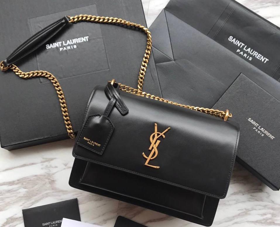 YV İTHAL SİYAH GOLD ÇANTA