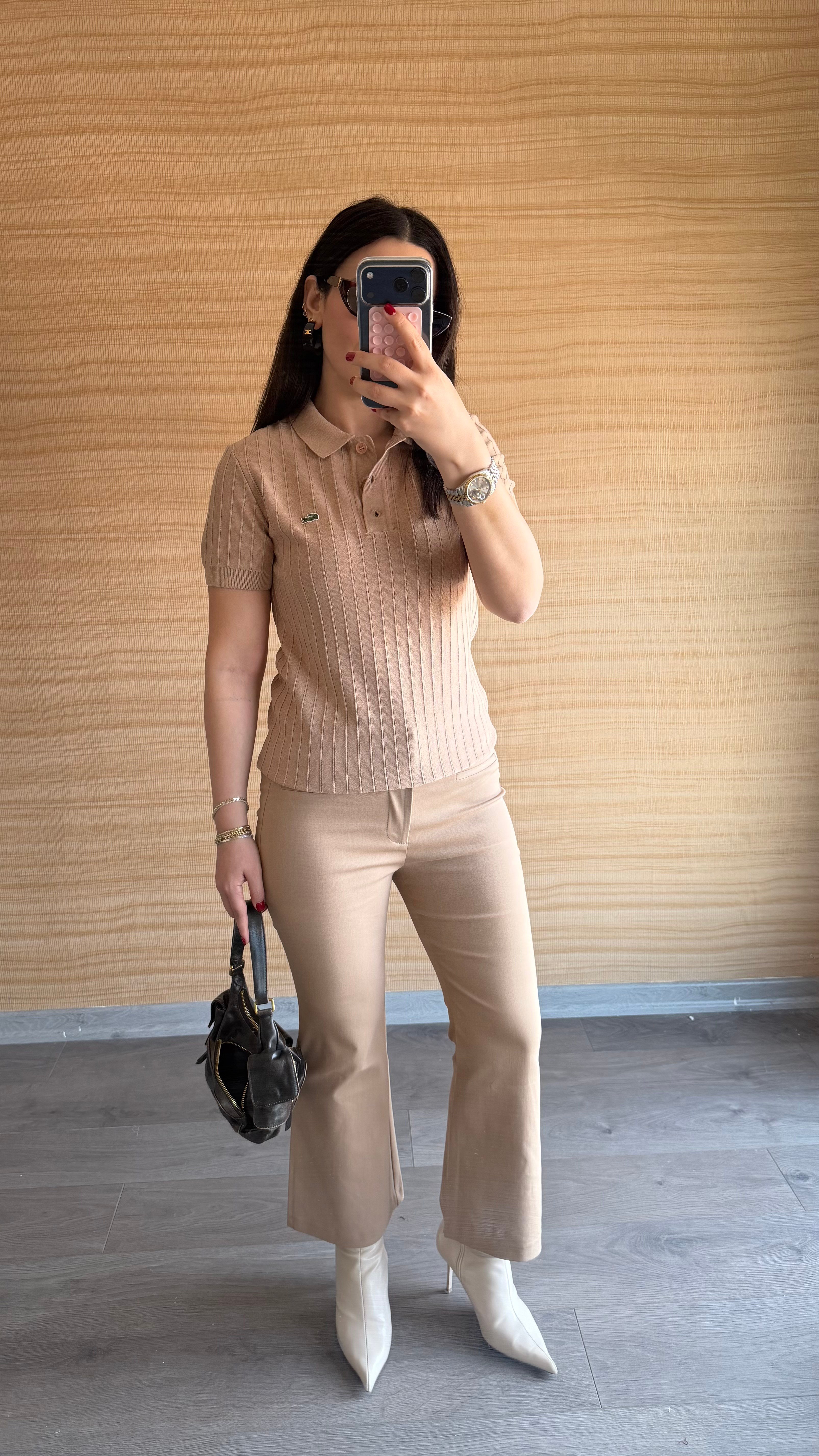 ZR BEJ FLARE PANTOLON