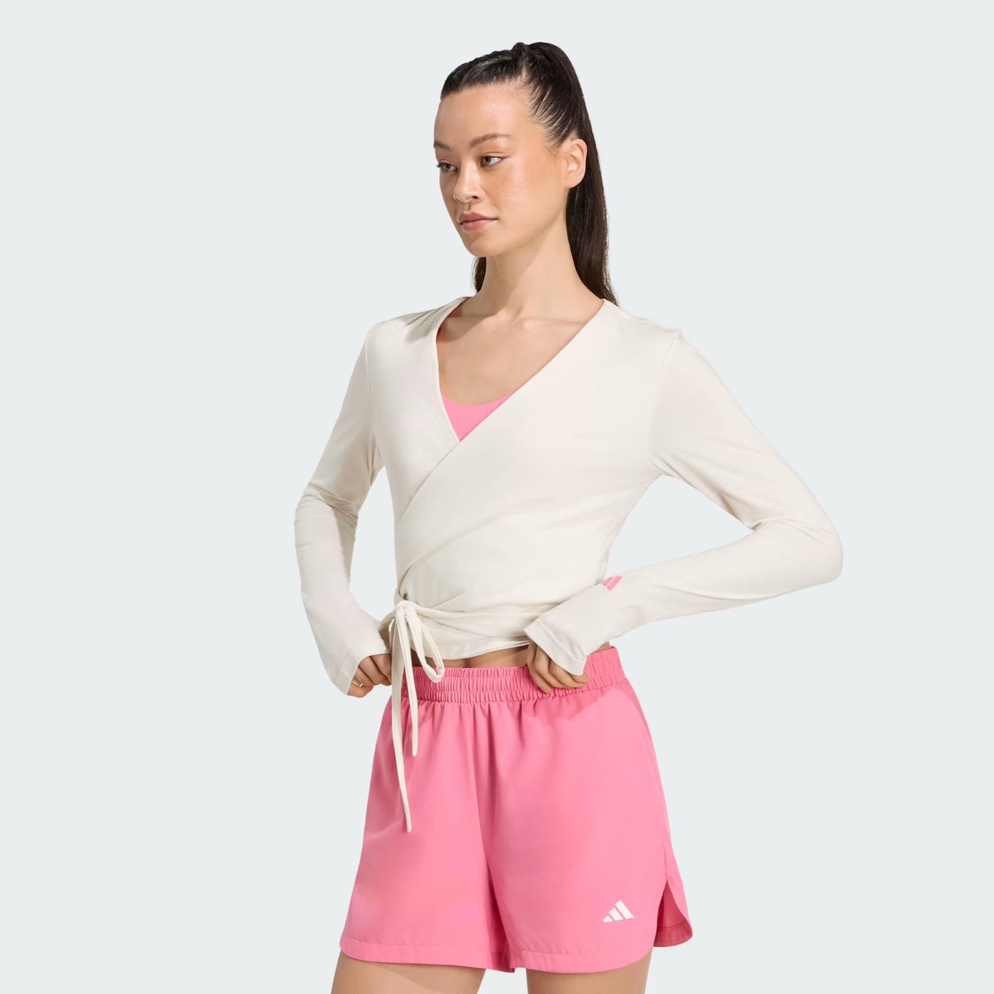 adidas 3-Stripes Studio Soft Ballet Wrap Kadın Tişört