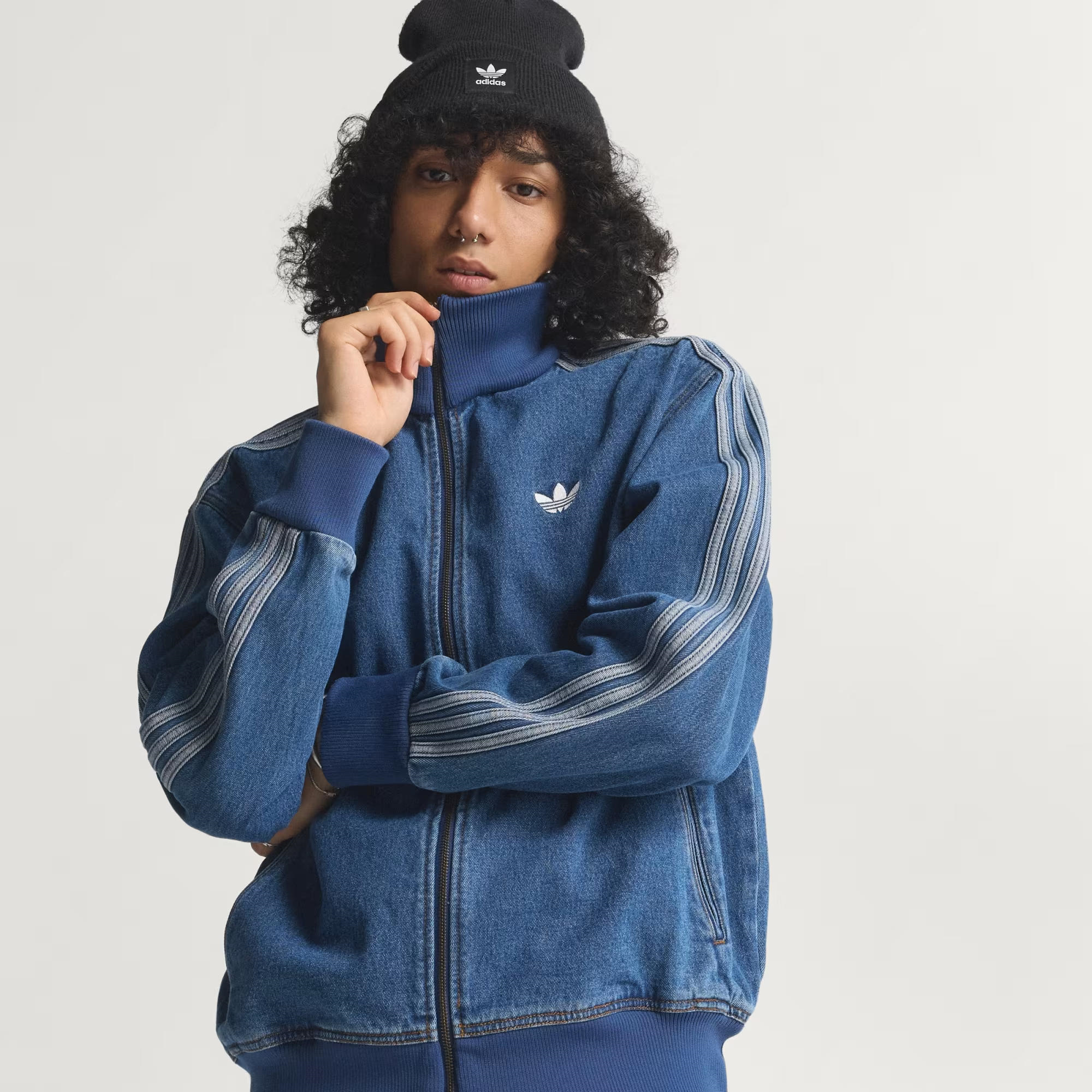 adidas Adicolor Denim Firebird Erkek Sweatshirt