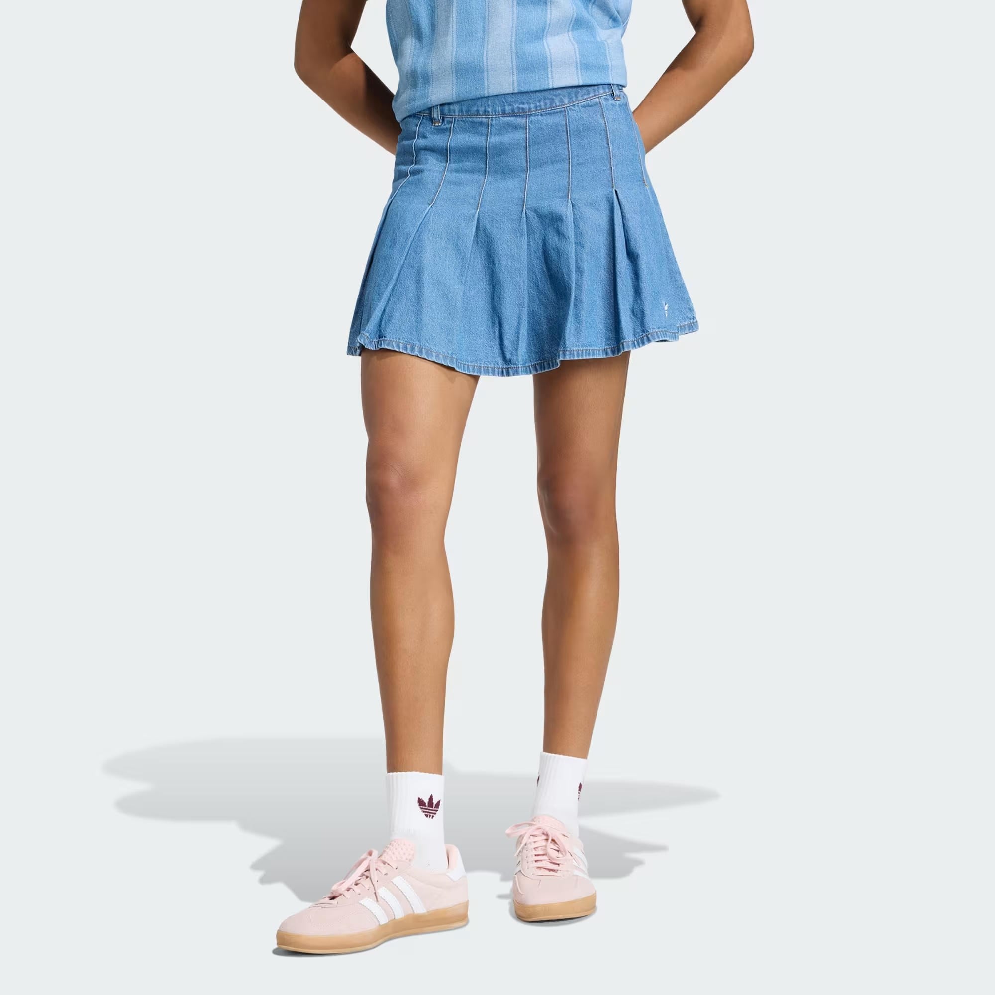 adidas Denim Pleated Kadın Etek