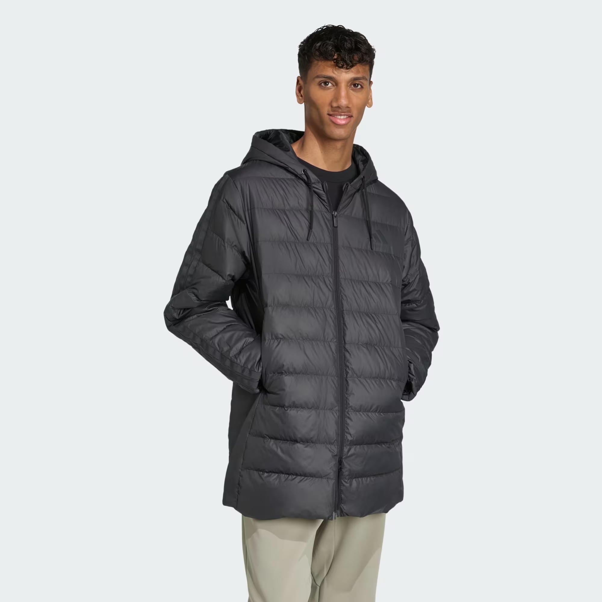 adidas Essentials Climawarm 3-Stripes Light Down Erkek Mont