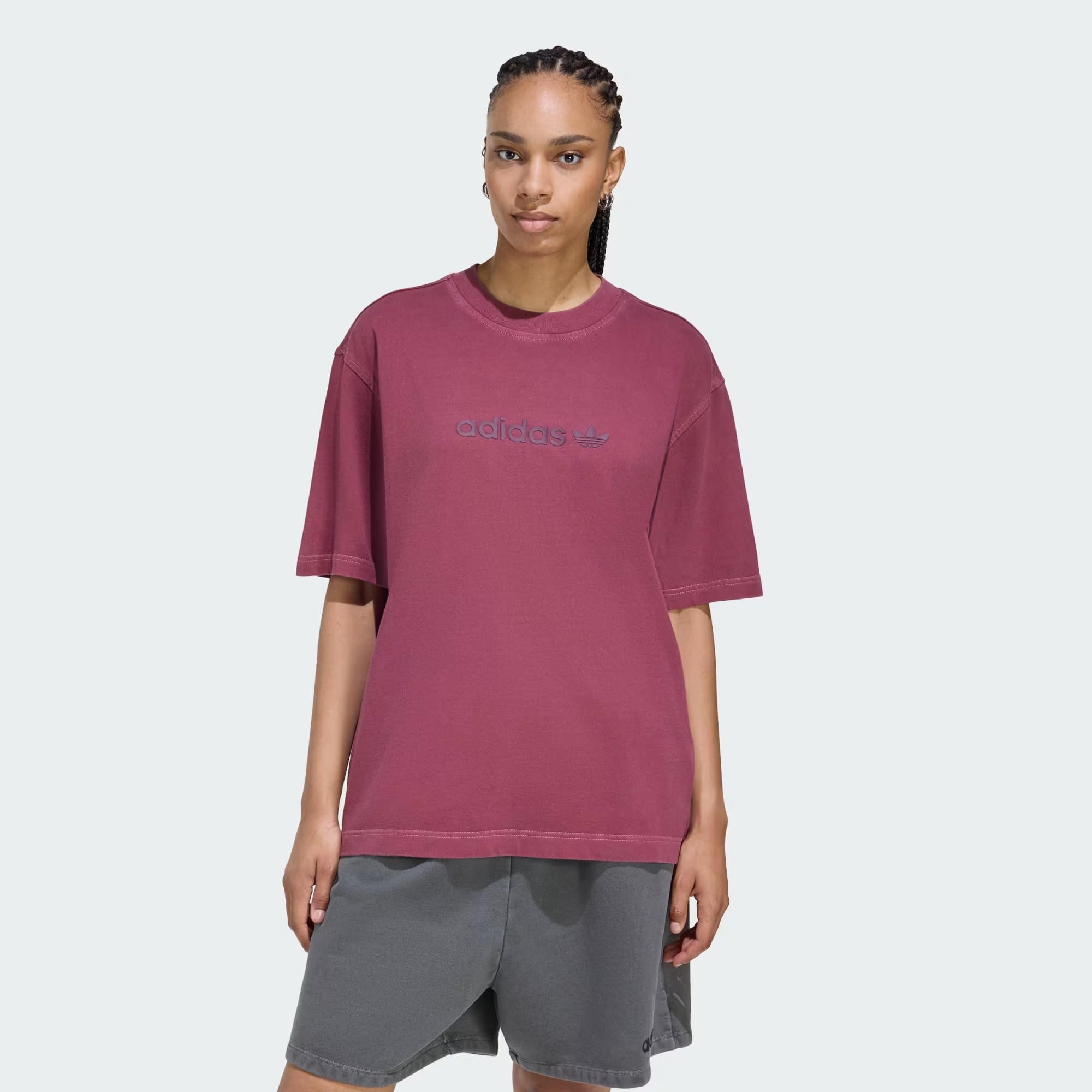 adidas Essentials Linear Boyfriend Washed Kadın Tişört