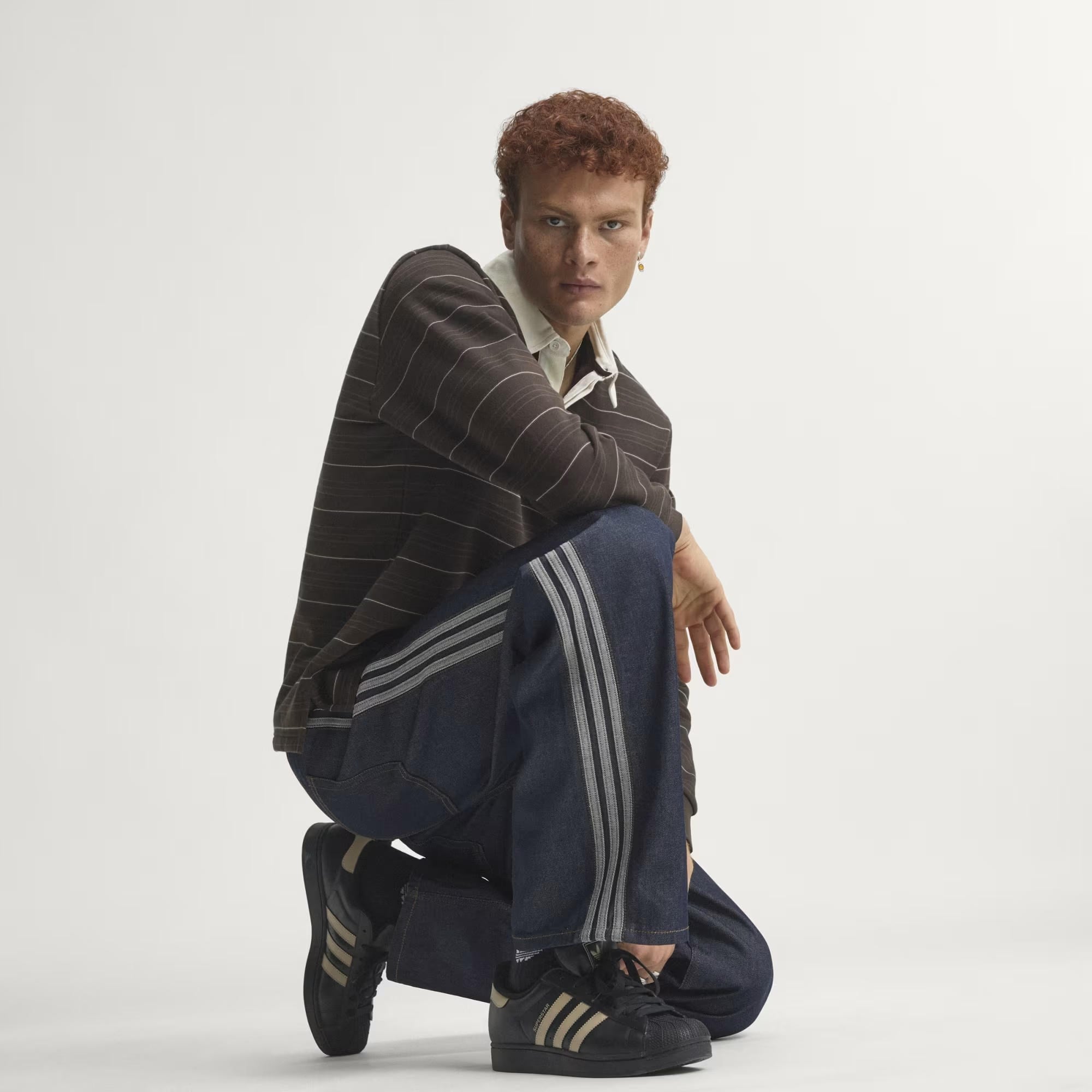 adidas Firebird Adicolor Mid Rise Straight Leg Denim Erkek Pantolon