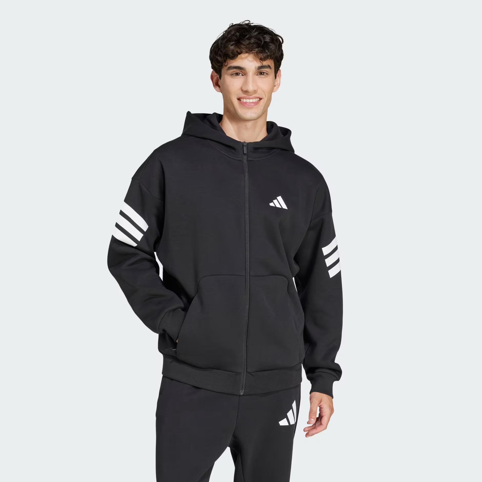 adidas Future Icons 3-Stripes Full Zip Erkek Sweatshirt