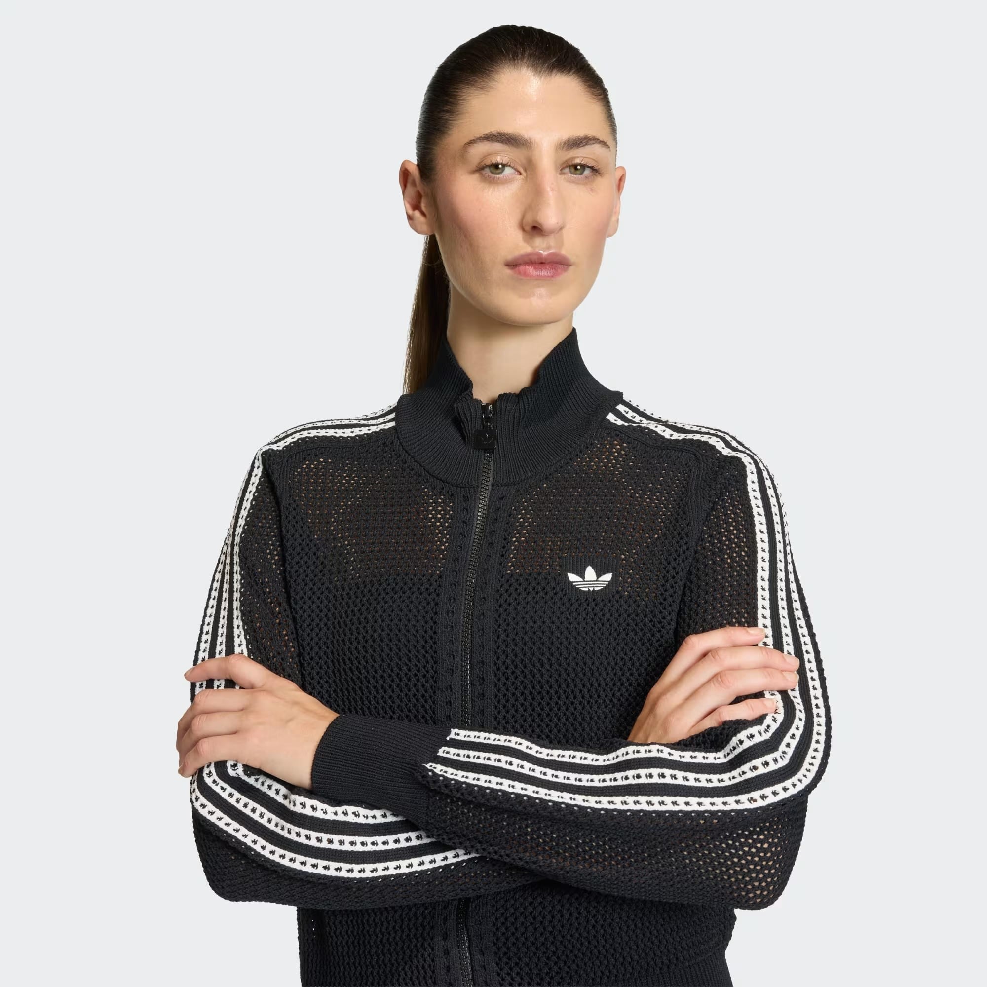 adidas Knitted Crochet Firebird Kadın Sweatshirt