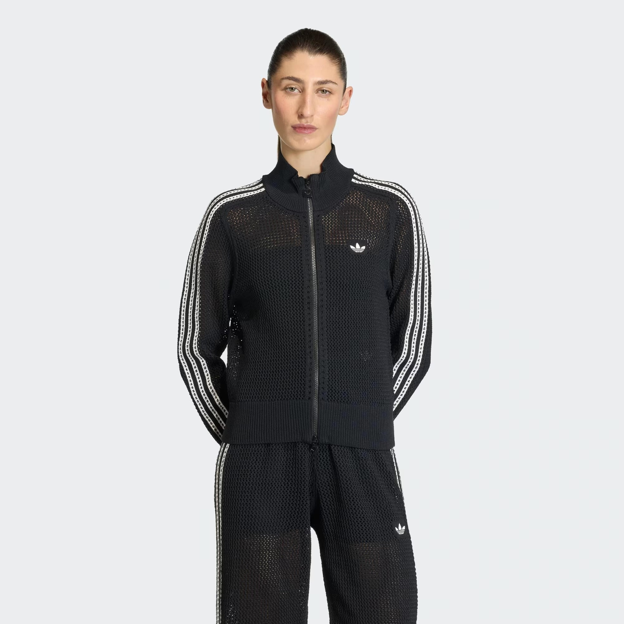 adidas Knitted Crochet Firebird Kadın Sweatshirt