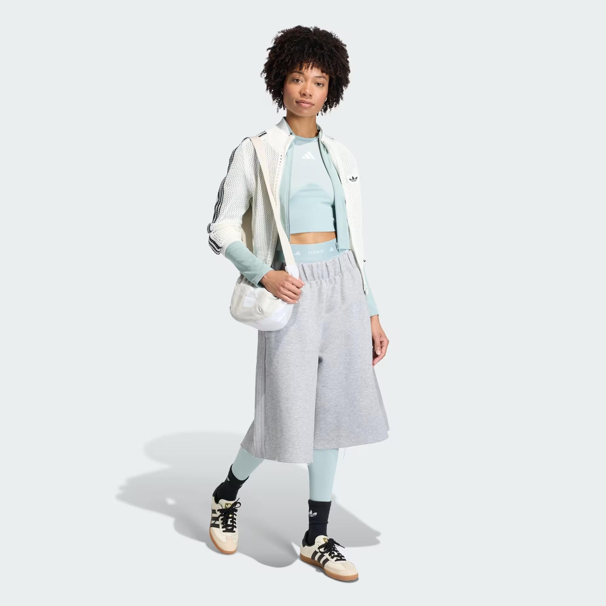 adidas Knitted Crochet Firebird Kadın Sweatshirt
