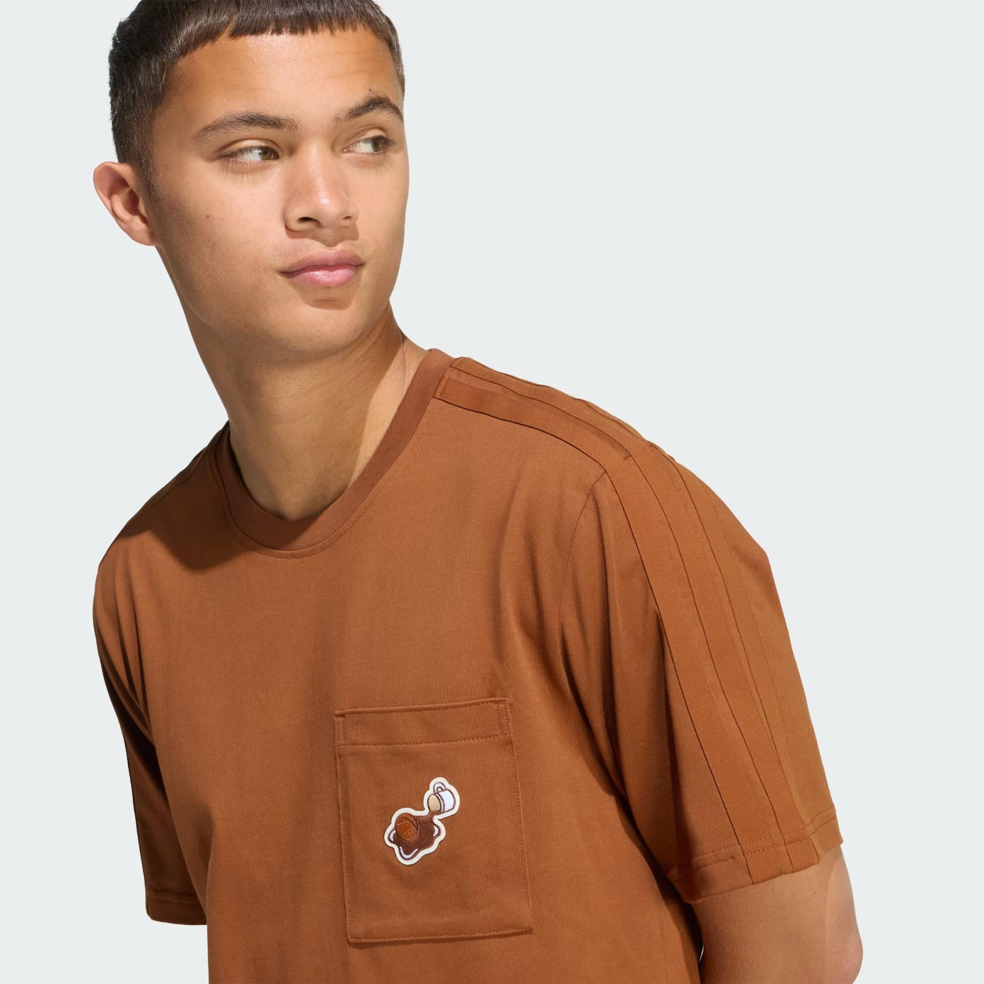 adidas Lux Coffee Cafe Hoop Pocket Graphic Erkek Tişört