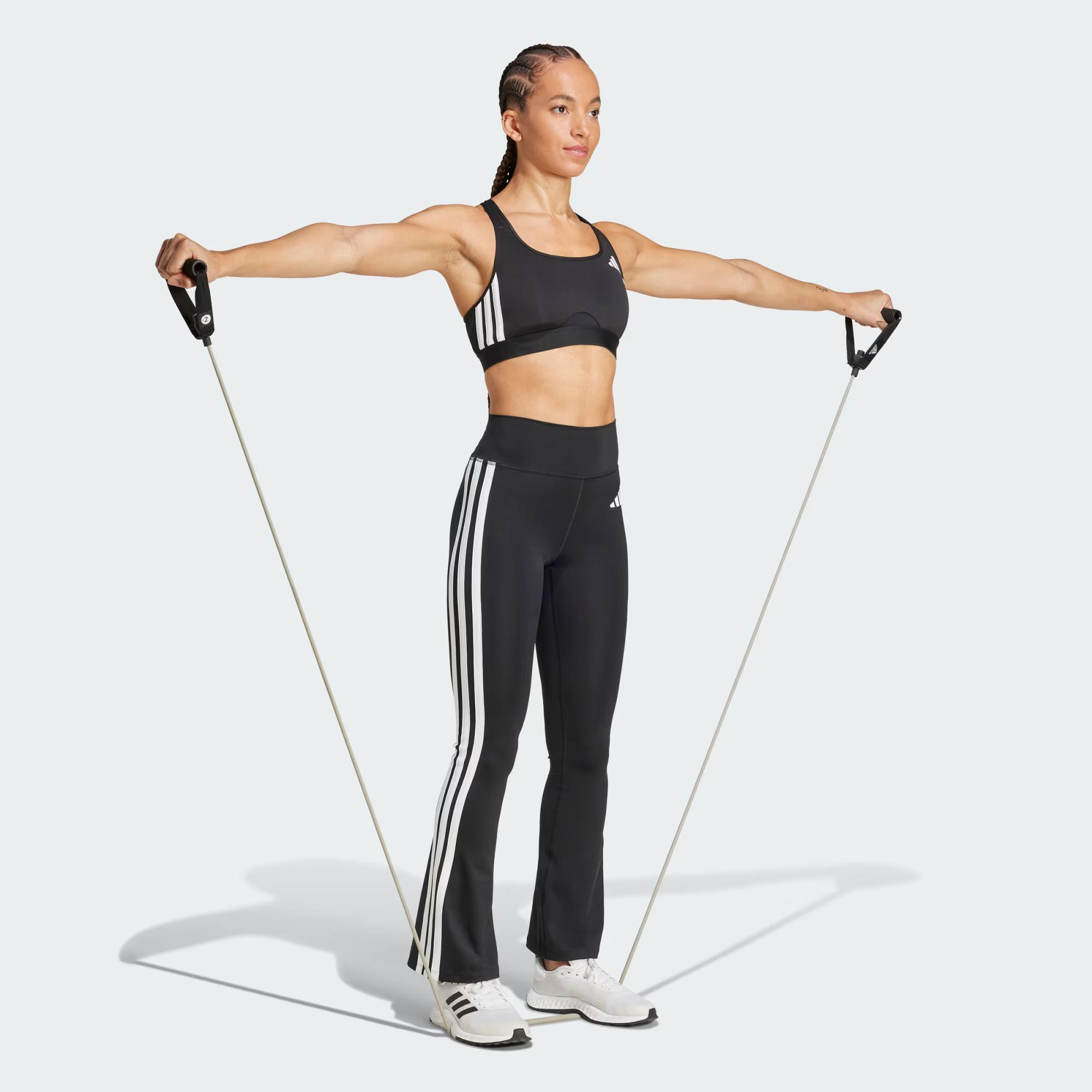 adidas Optime Essentials 3-Stripes Flared Kadın Tayt