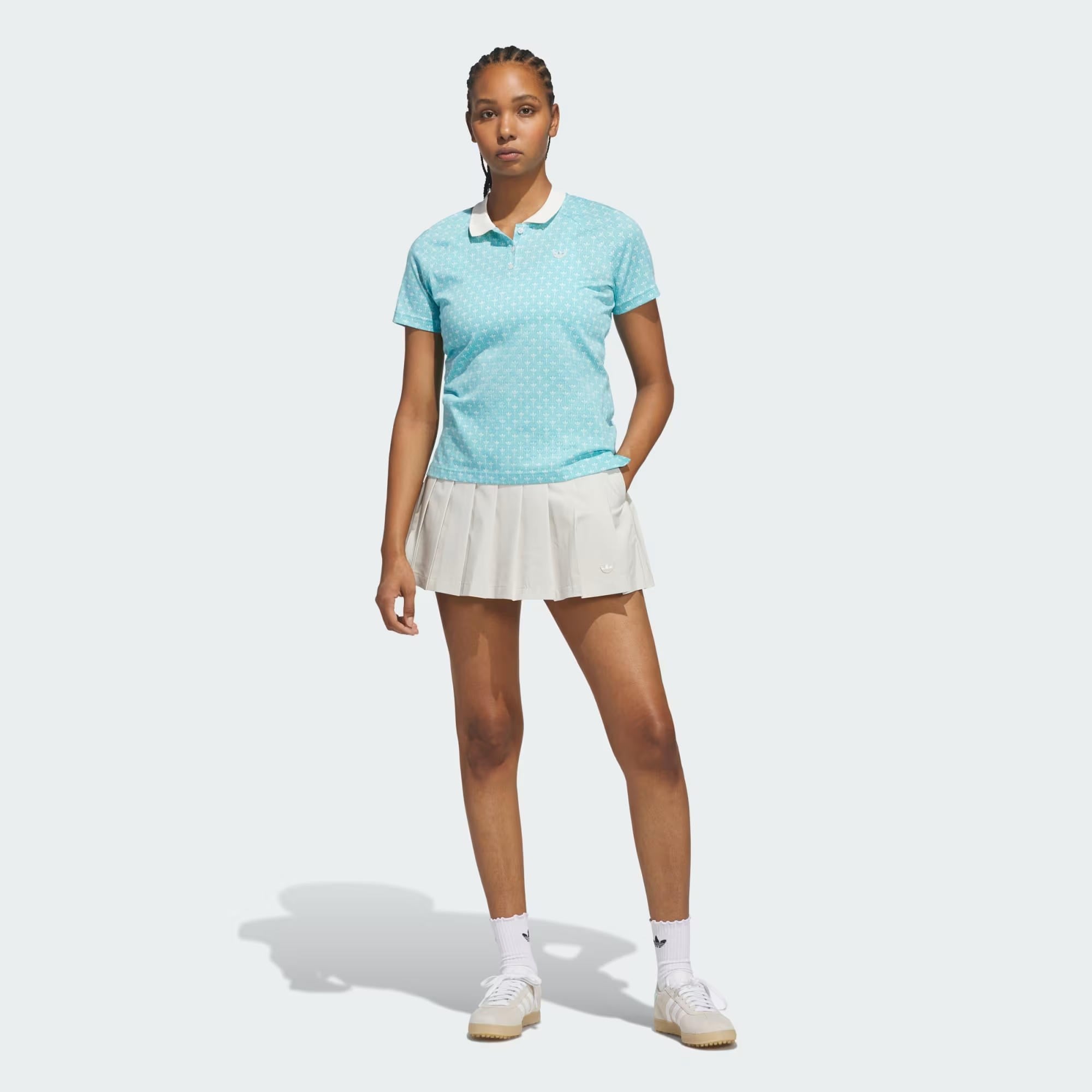 adidas Originals All Over Trefoil Polo Kadın Tişört