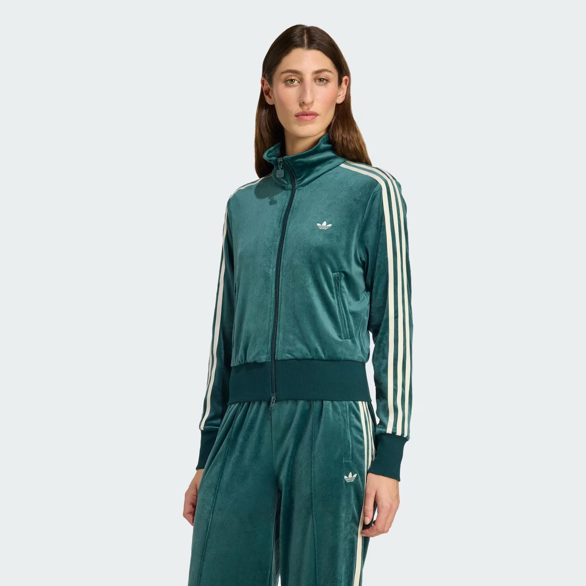 adidas Originals x Liberty London Debossed Velvet Firebird Kadın Sweatshirt