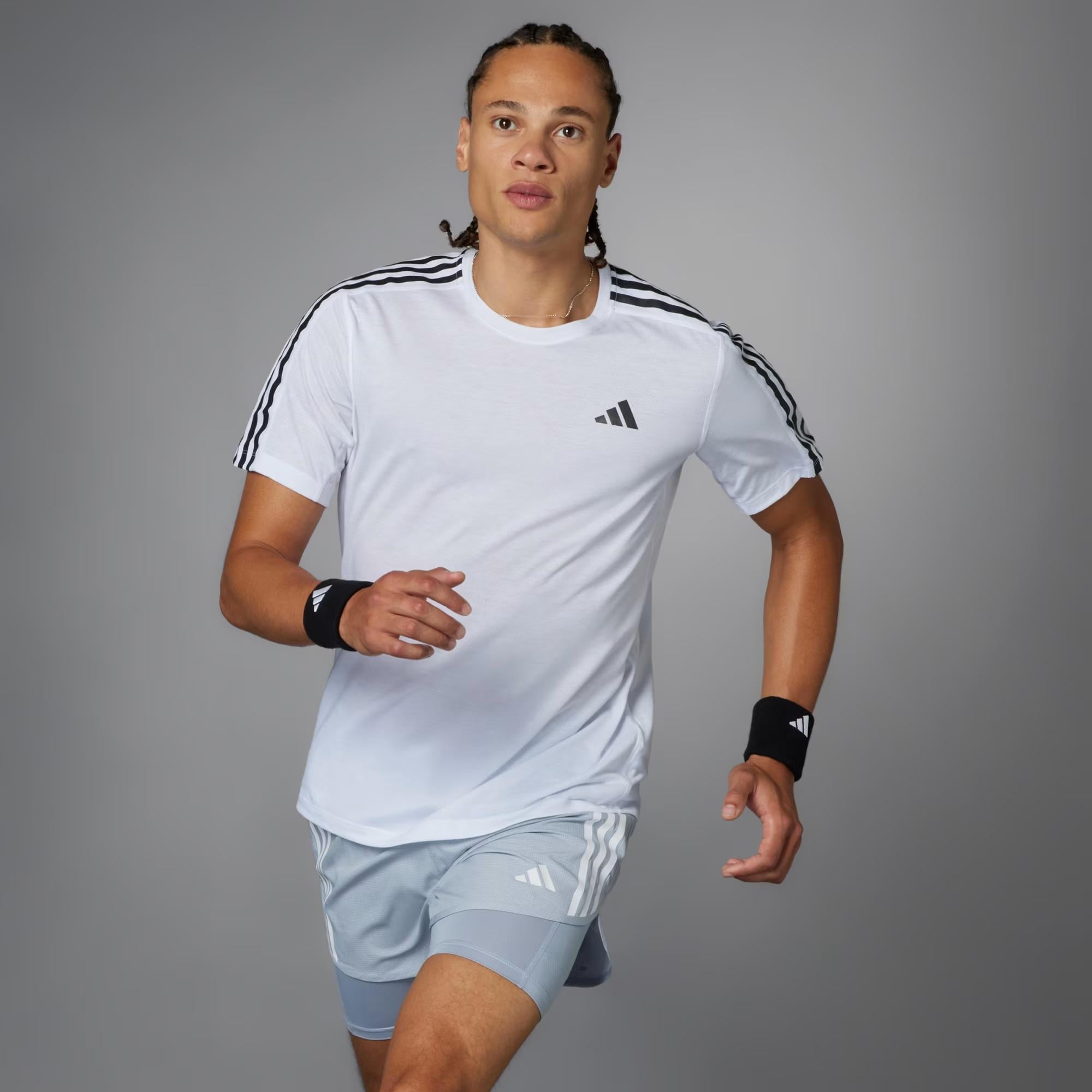 adidas Own The Run 3-Stripes Erkek Tişört