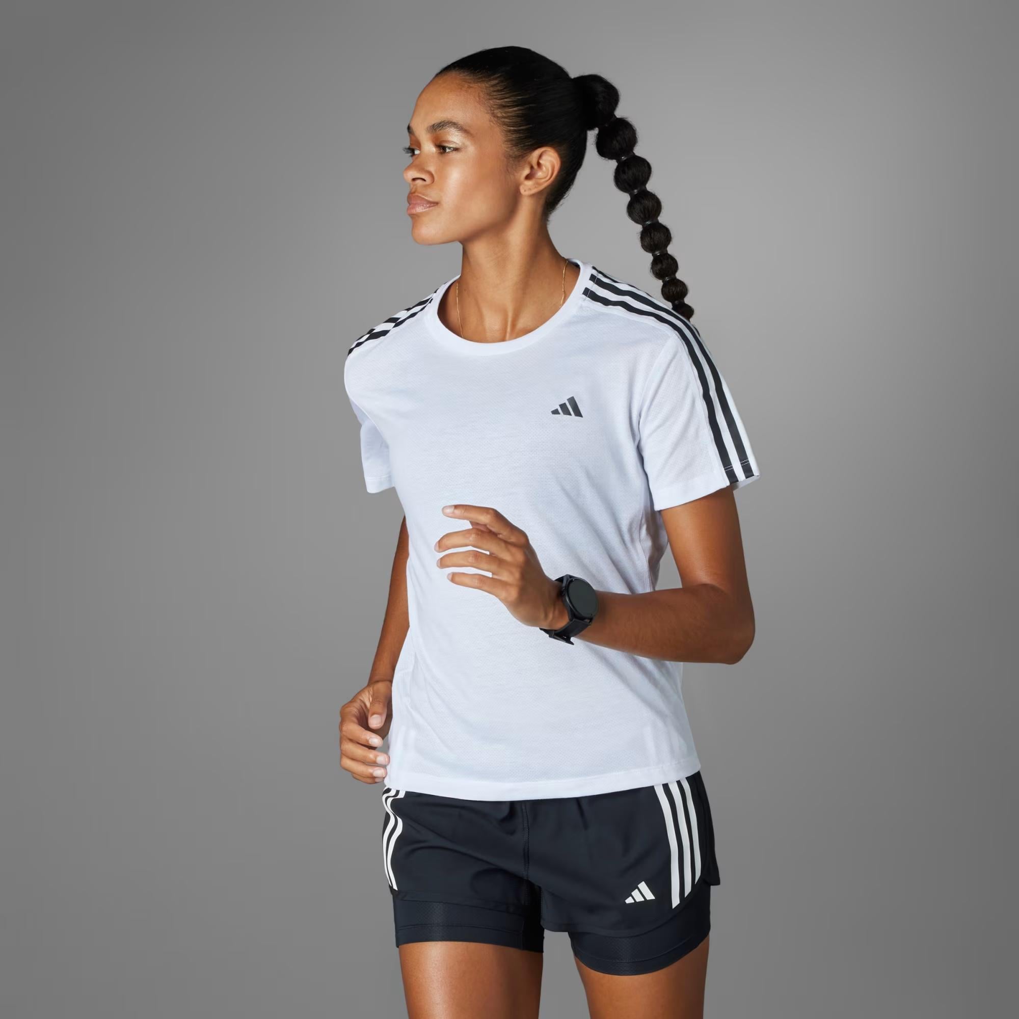 adidas Own The Run 3 Stripes Kadın Tişört