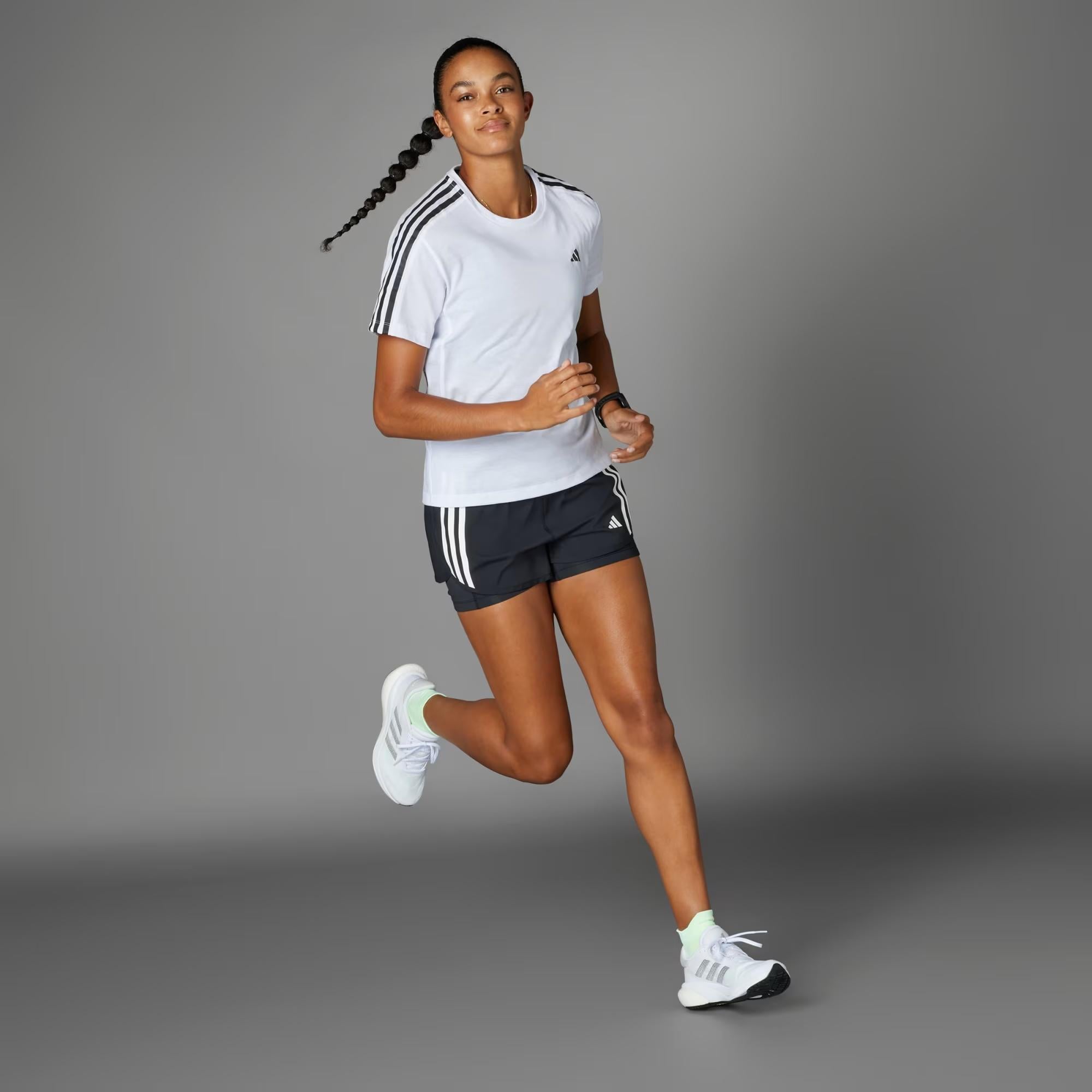 adidas Own The Run 3 Stripes Kadın Tişört