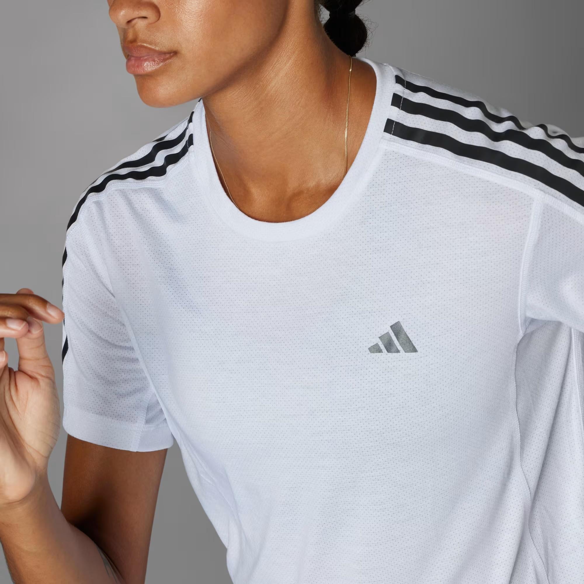 adidas Own The Run 3 Stripes Kadın Tişört