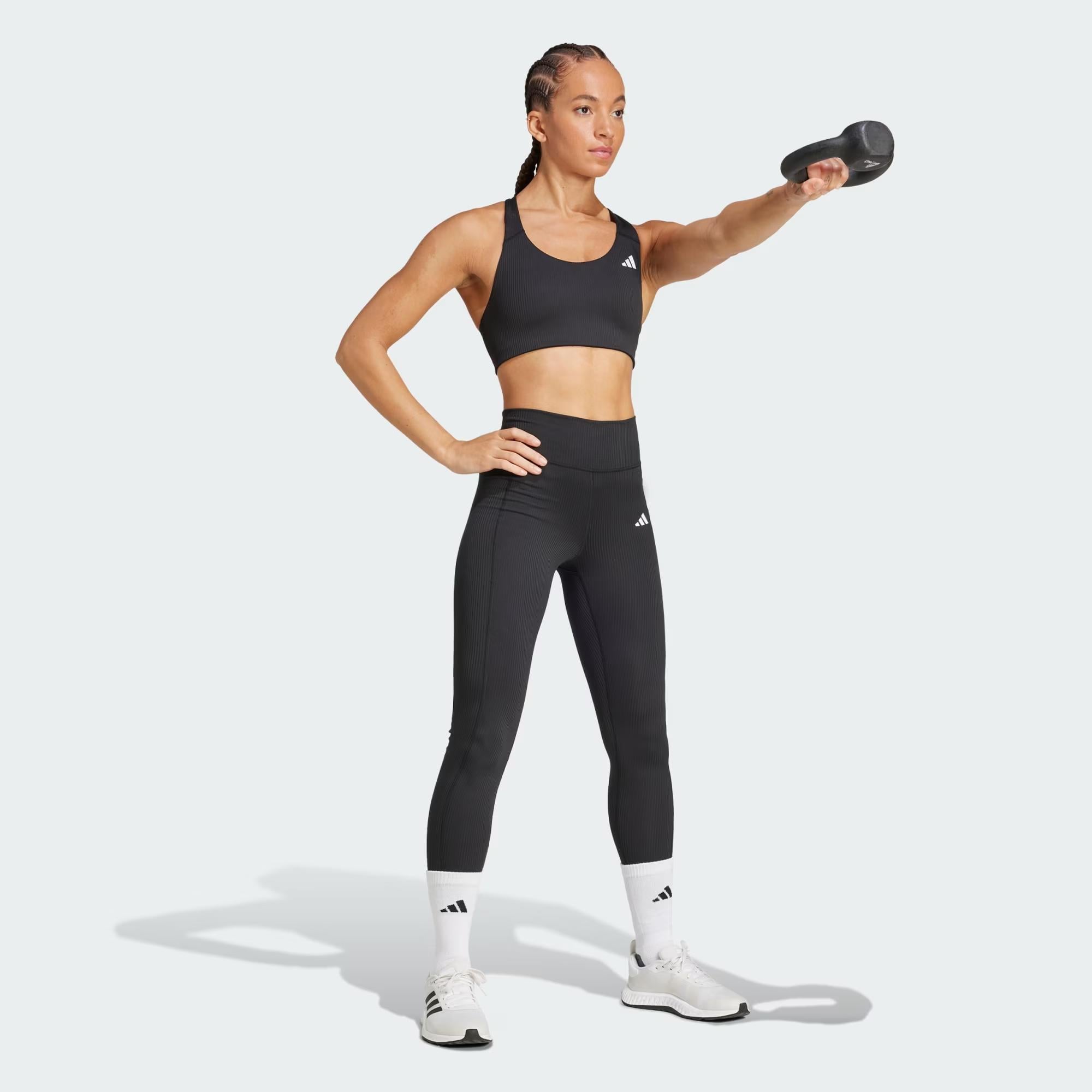 adidas Powerimpackt Rib Medium Support Training Kadın Büstiyer