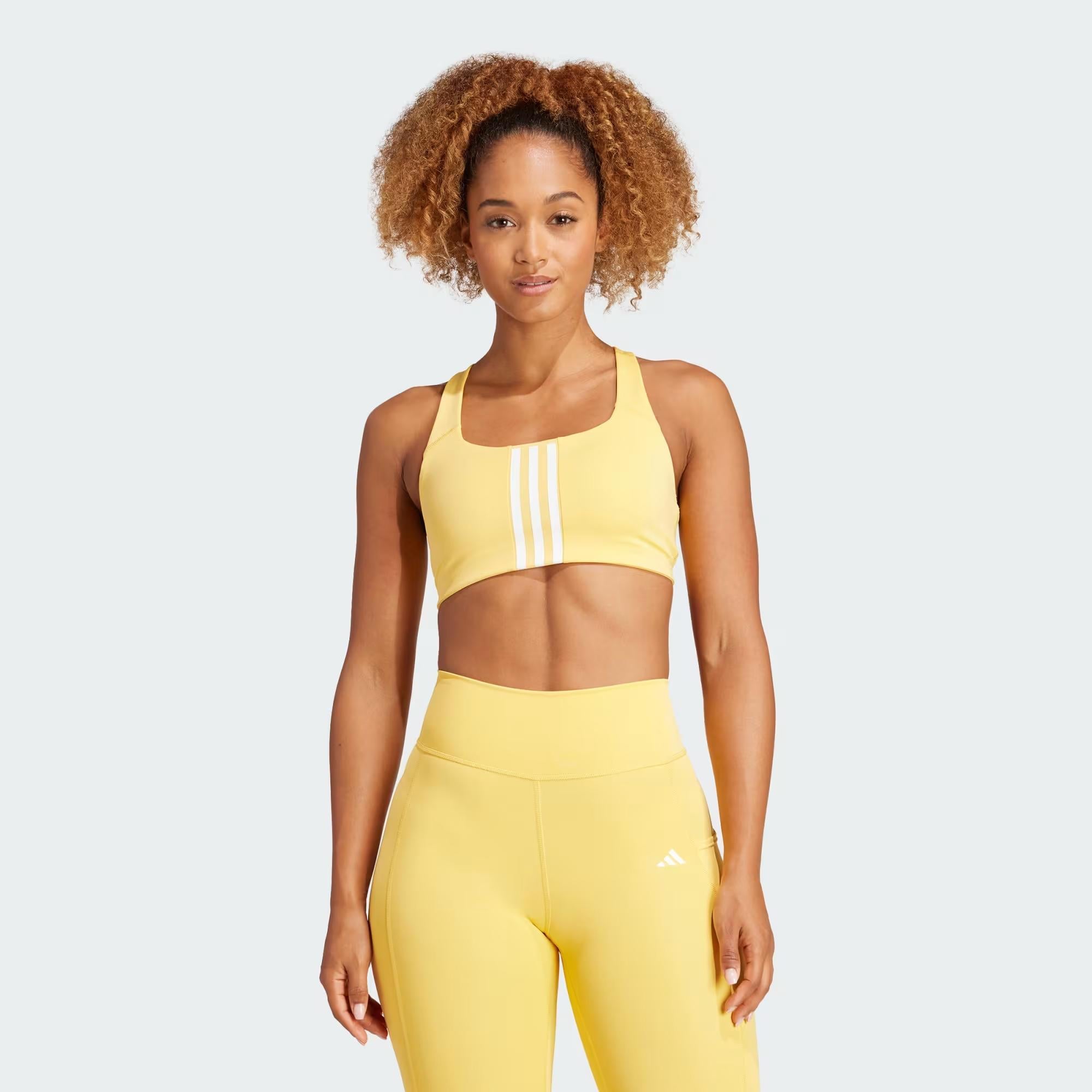 adidas Powerimpact Training Medium Support 3 Stripes Kadın Büstiyer