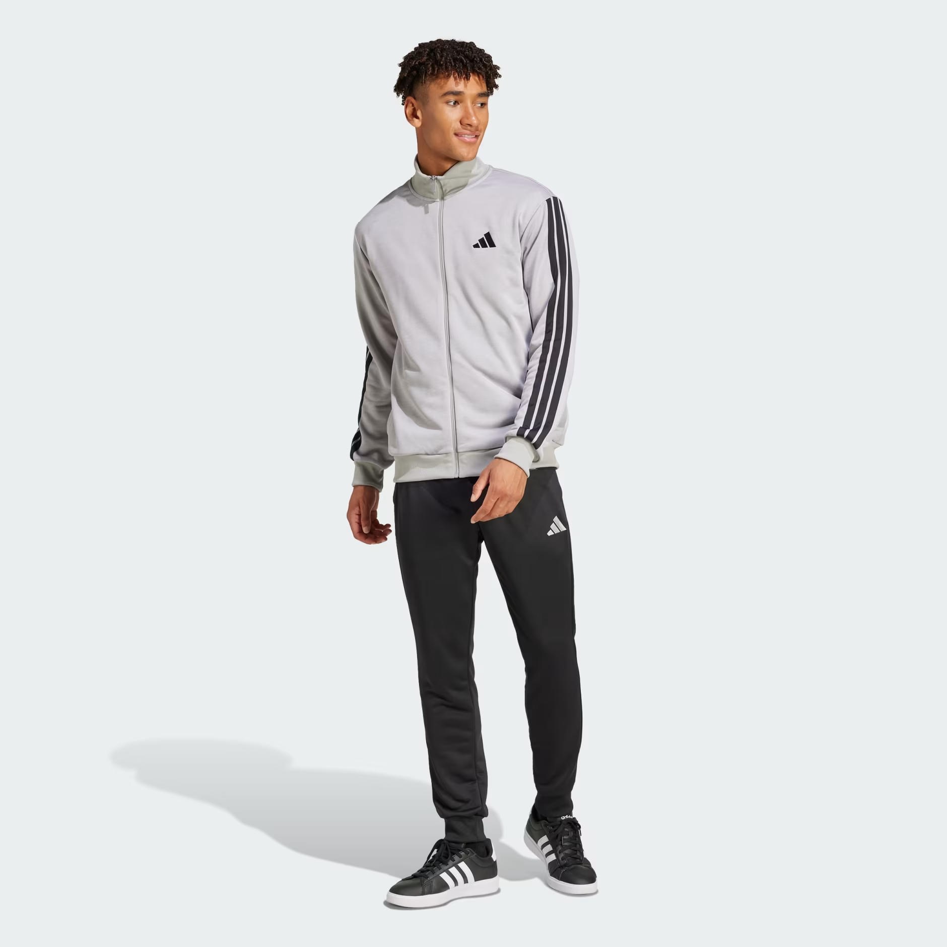 adidas Sportswear Basic 3-Stripes French Terry Erkek Eşofman Takımı