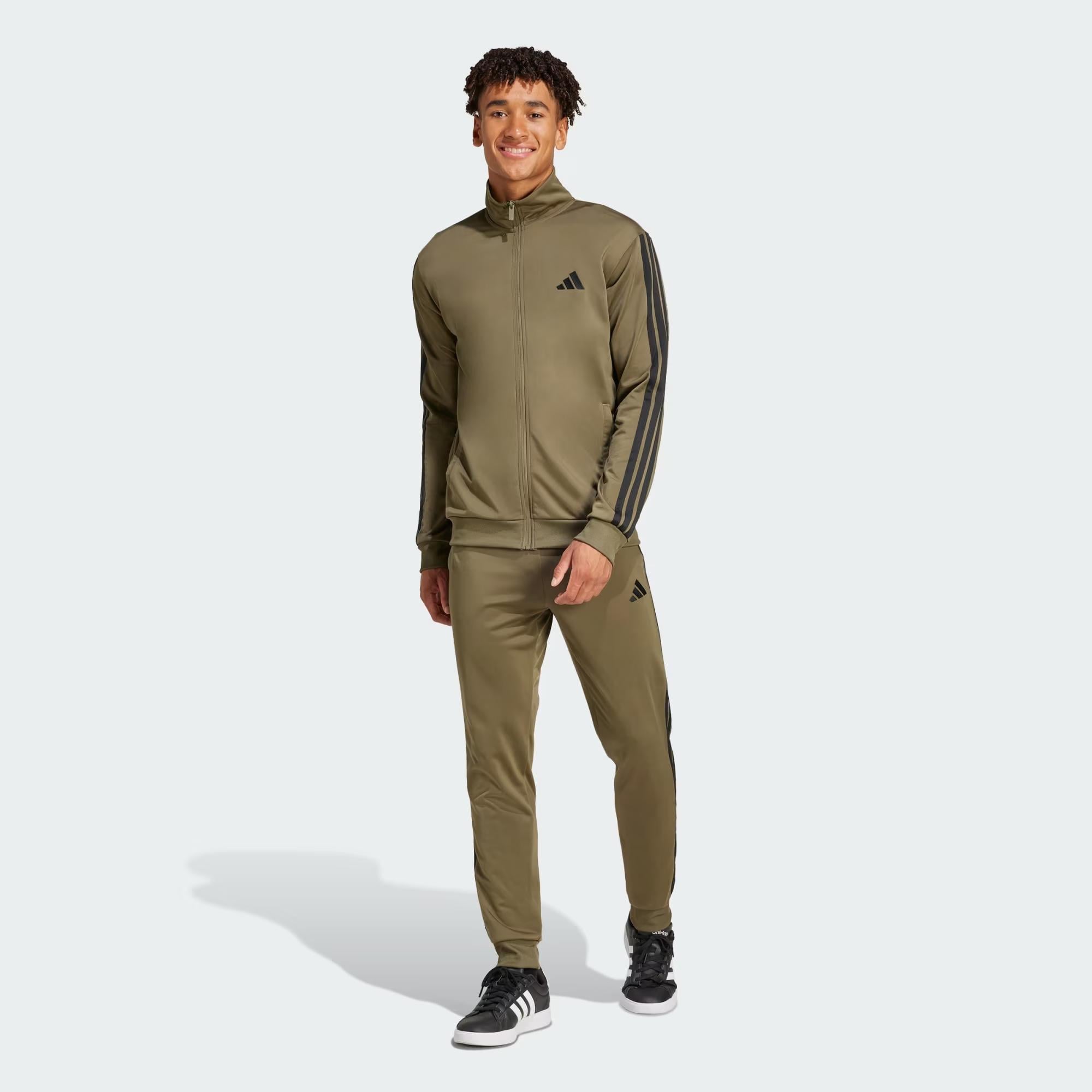 adidas Sportswear Basic 3 Stripes Tricot Erkek Eşofman Takımı