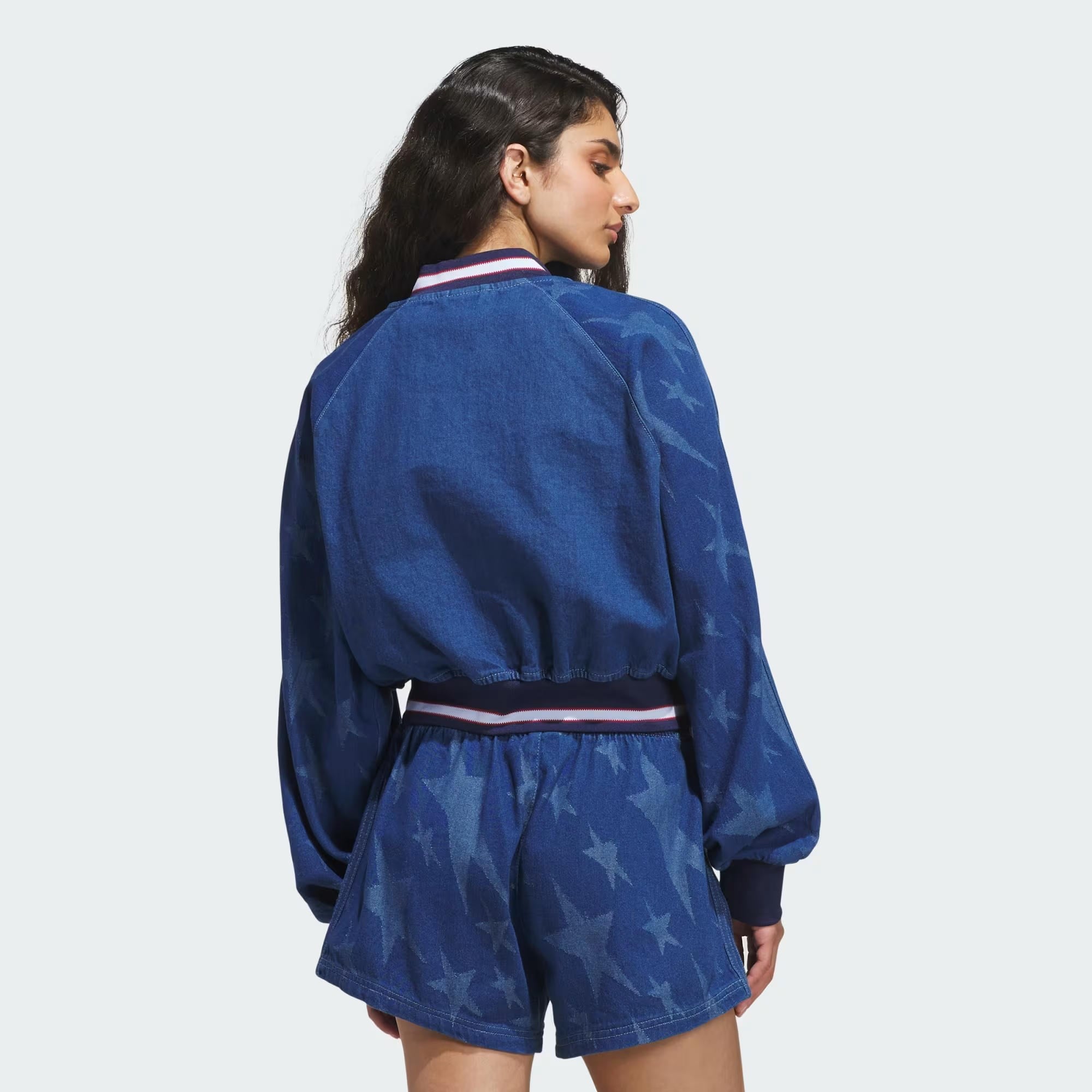 adidas SST Denim Graphic Varsity Bomber Kadın Ceket