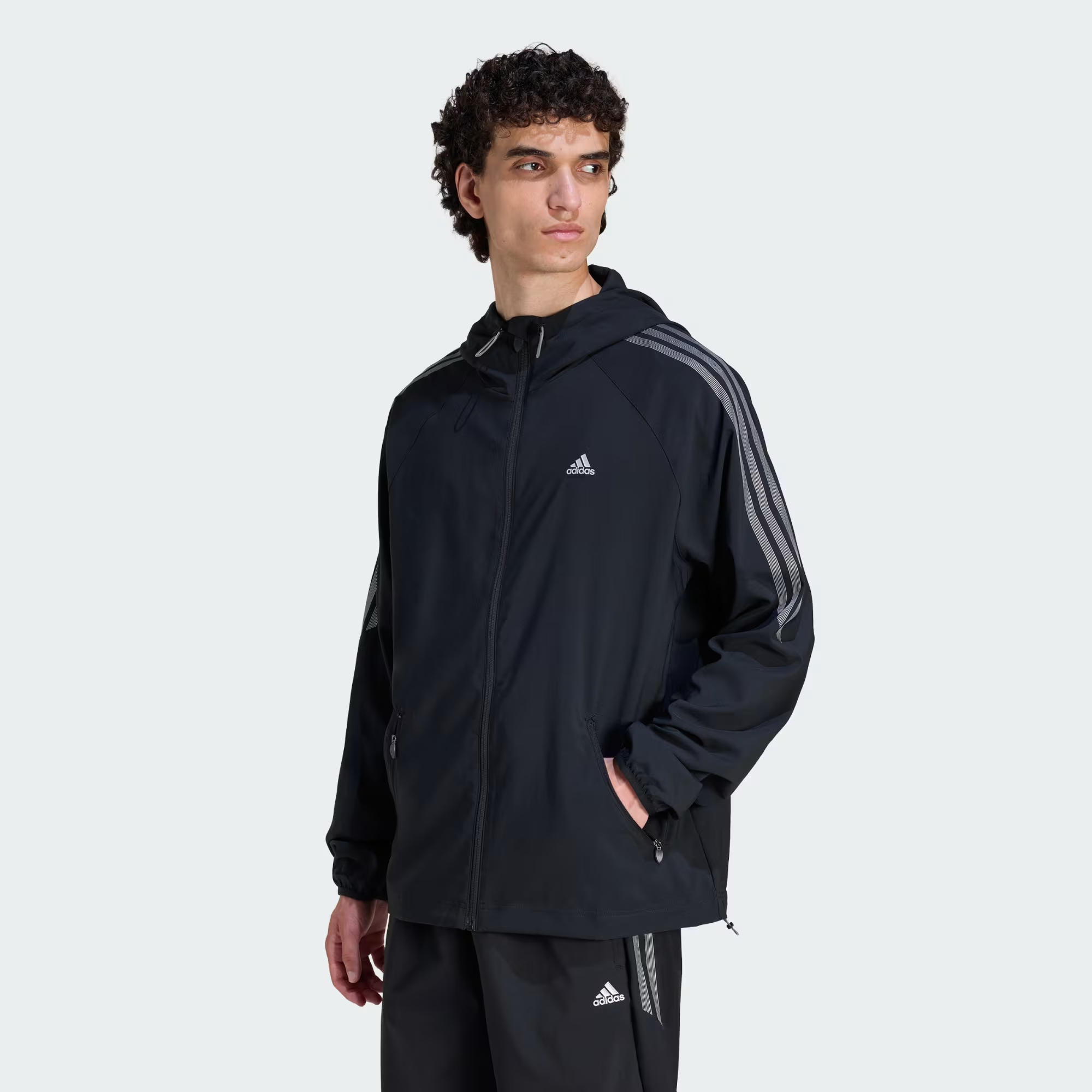 adidas Striped Regular Erkek Rüzgarlık