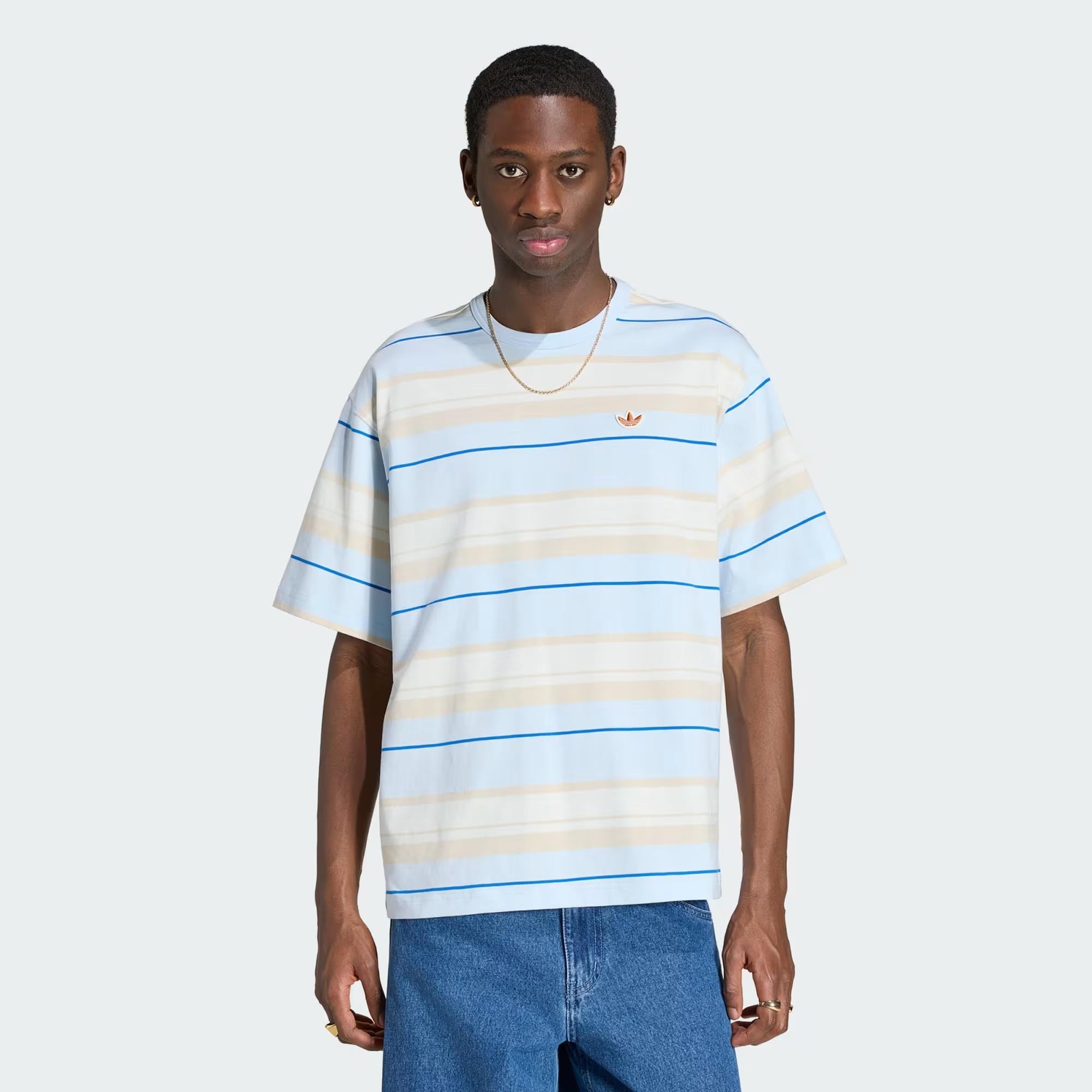 adidas Summer Glow Striped Erkek Tişört