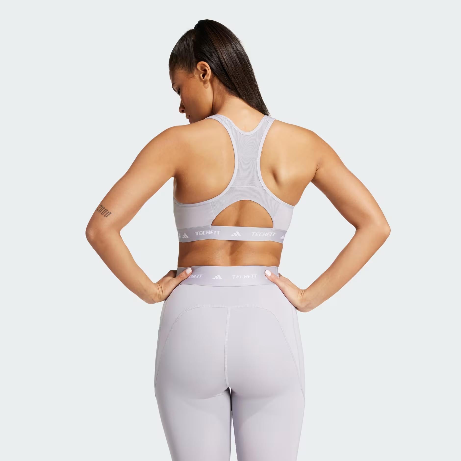 adidas Techfit Medium-Support High-Neck Bra Kadın Büstiyer