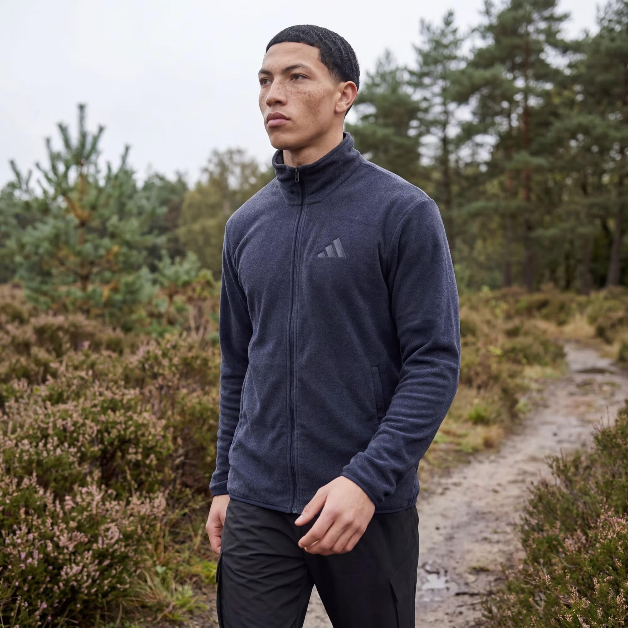 adidas Terrex Multi Essentials Full-Zip Fleece Erkek Sweatshirt